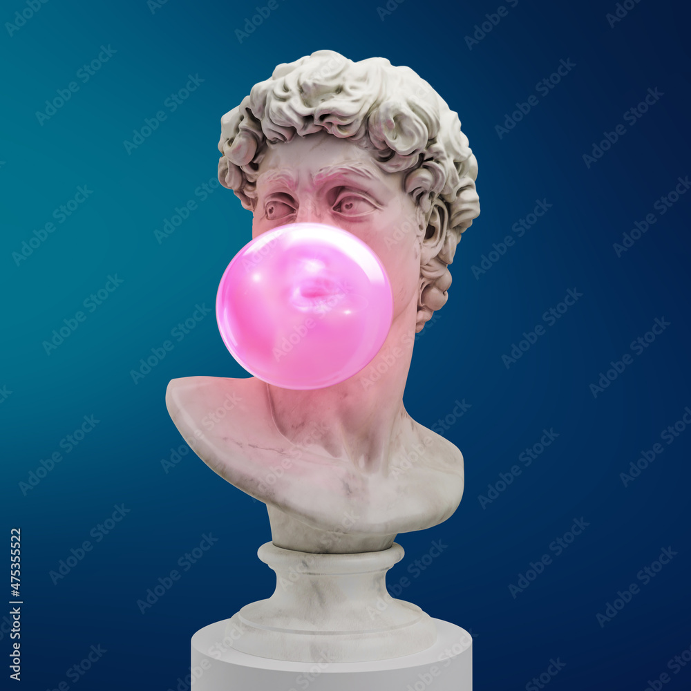 Statue Blowing Bubble Gum Wallpapers