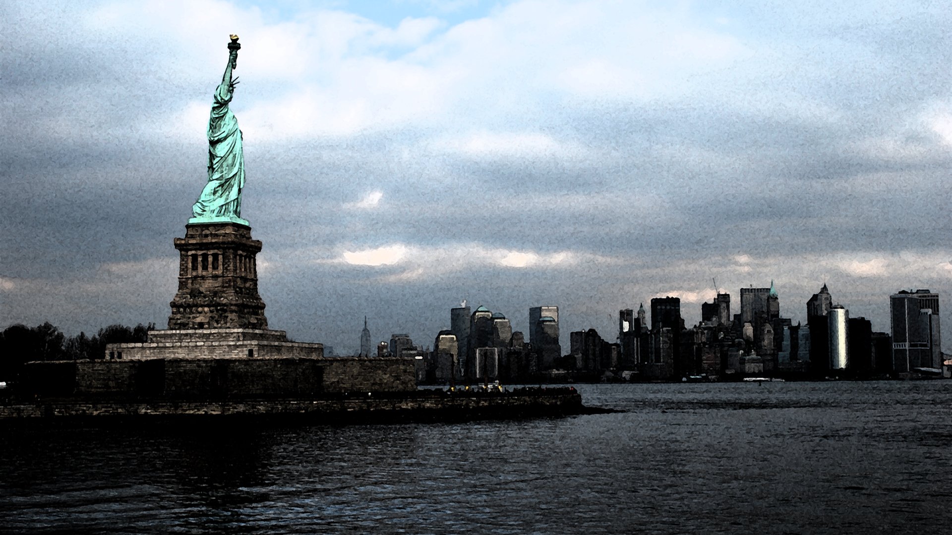 Statue Of Liberty Gradient Art Wallpapers