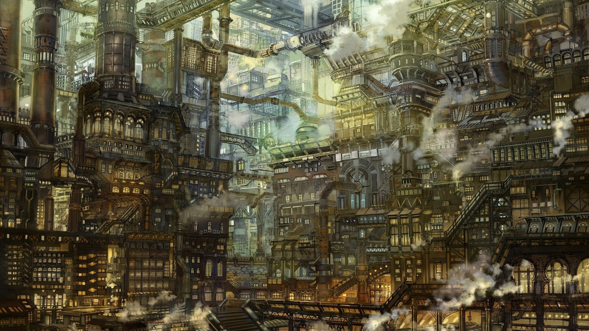 Steampunk City 1920X1080 Wallpapers