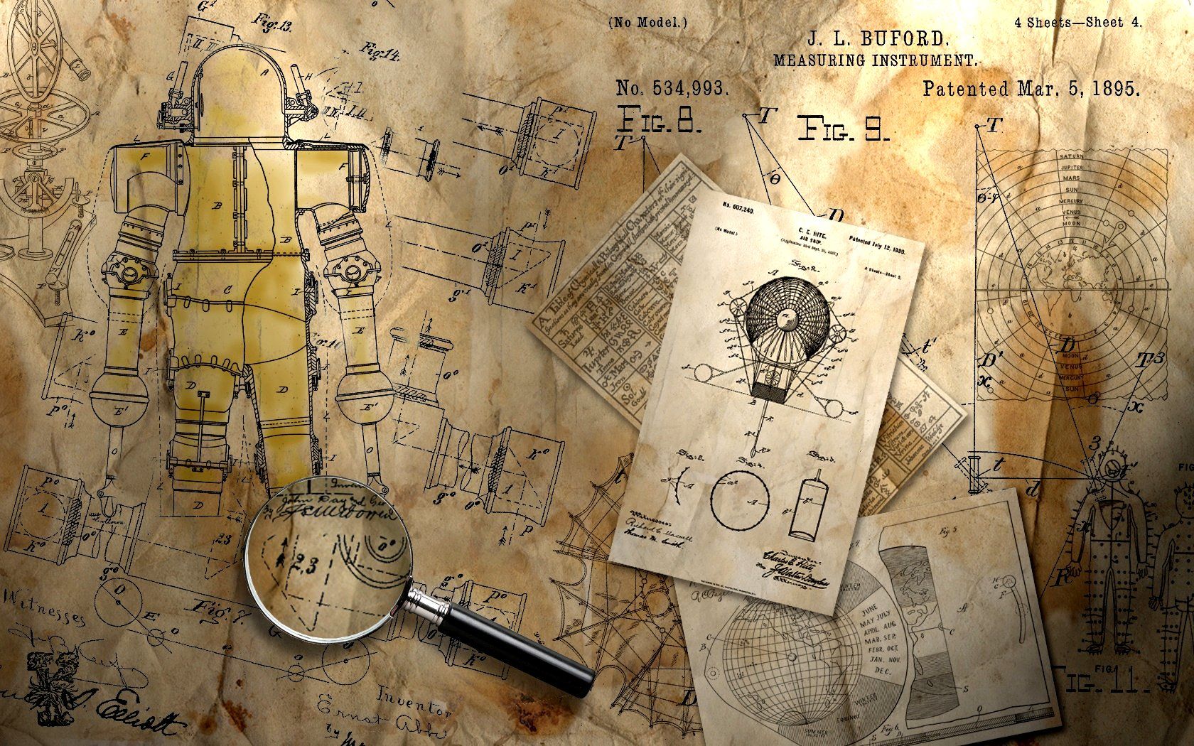 Steampunk Map Wallpapers