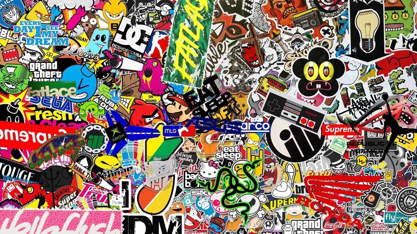 Sticker Bomb Sticker Wallpapers