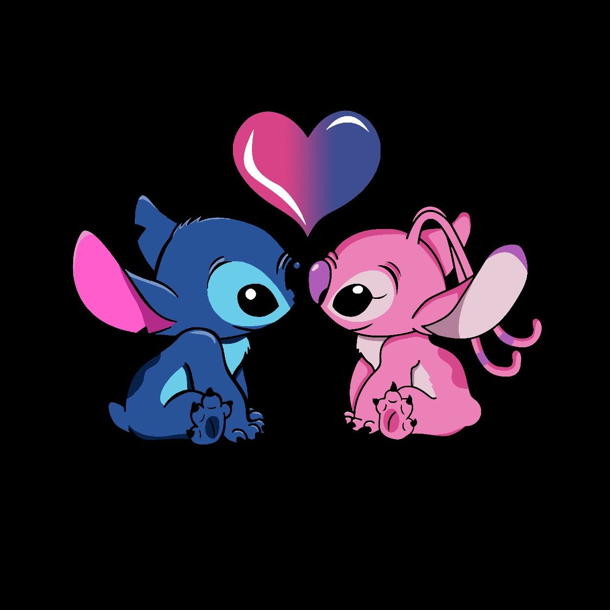 Stitch And Angel Couple Wallpapers