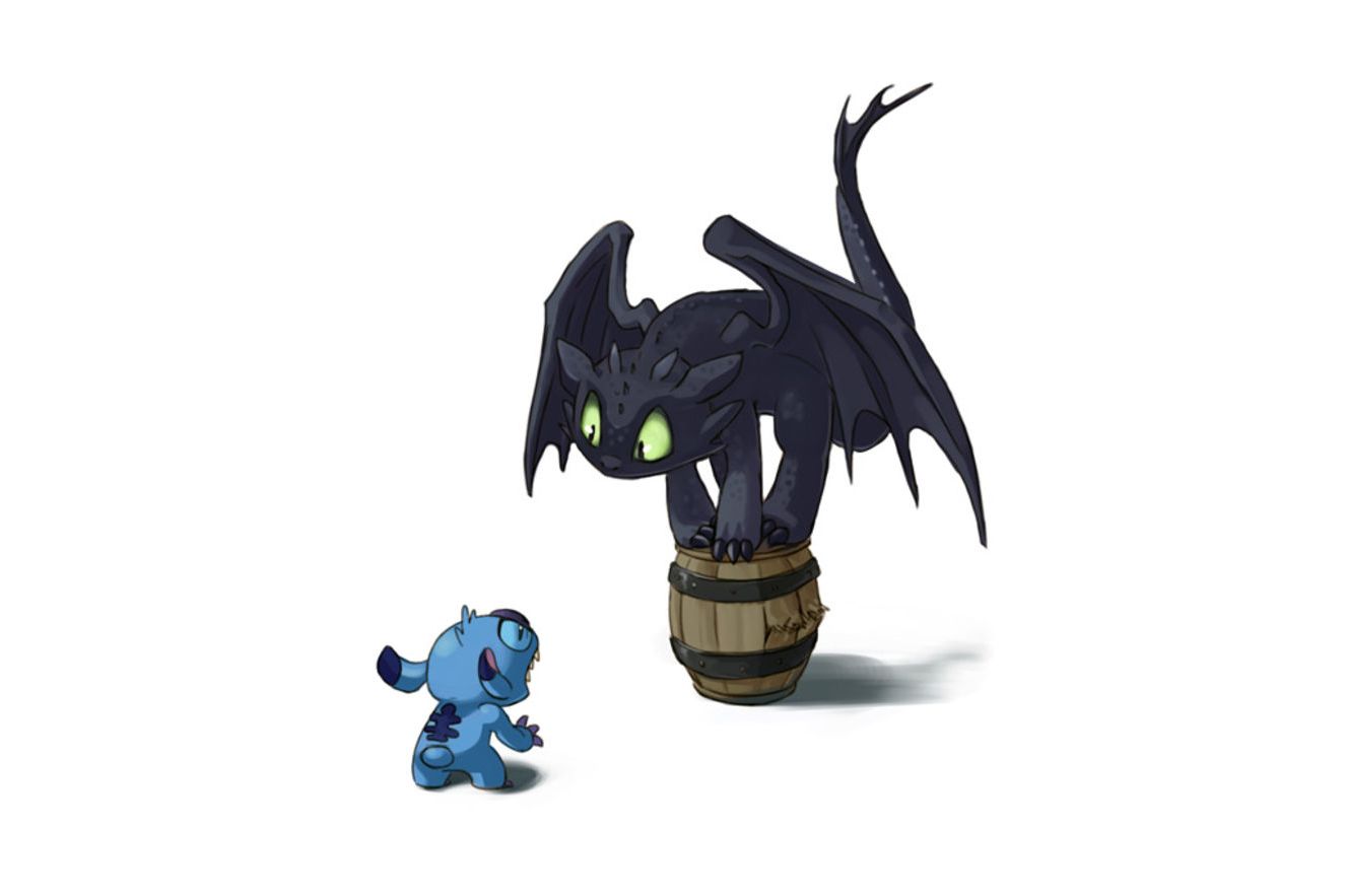 Stitch And Toothless Wallpapers