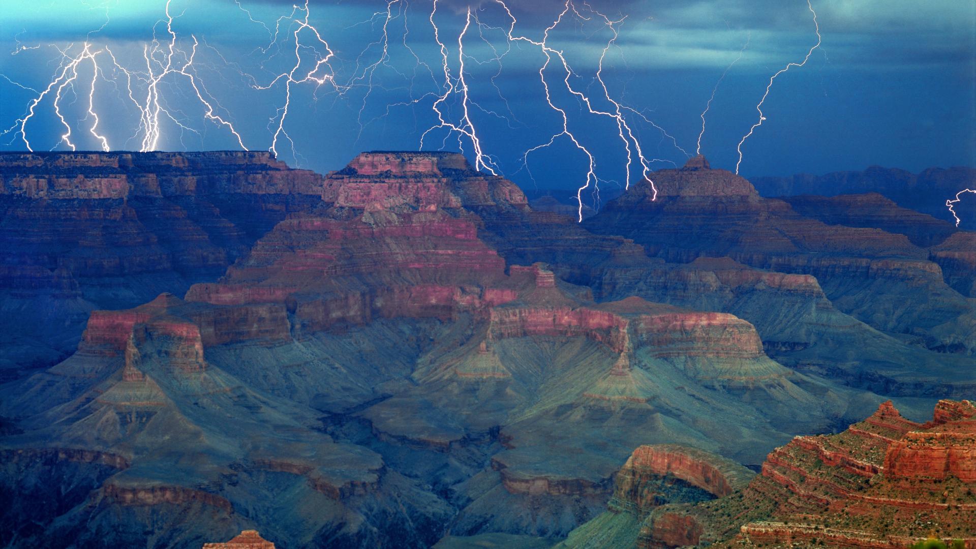 Storm At Cactus Desert Wallpapers