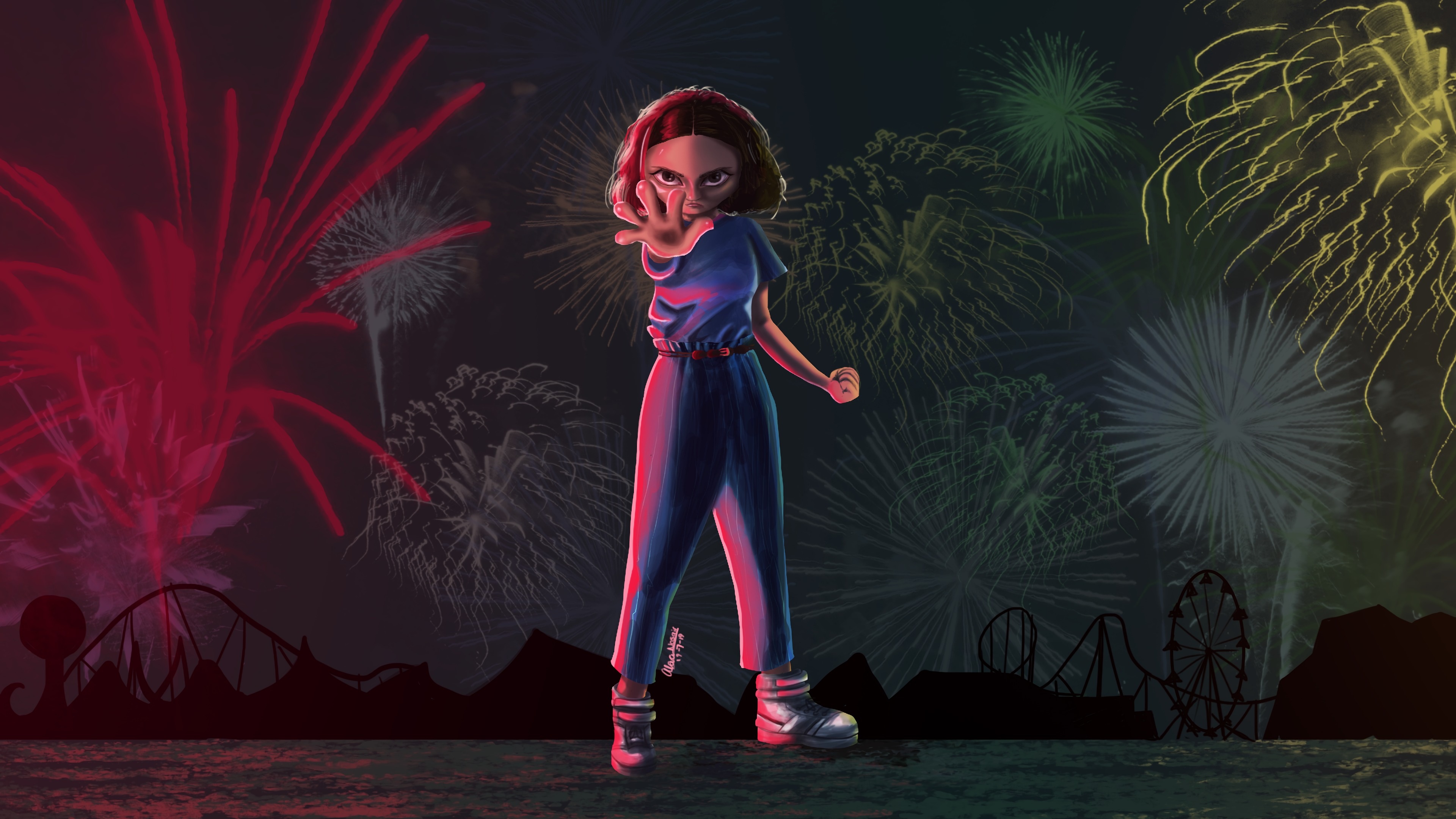 Stranger Things Eleven Fan Artwork Wallpapers