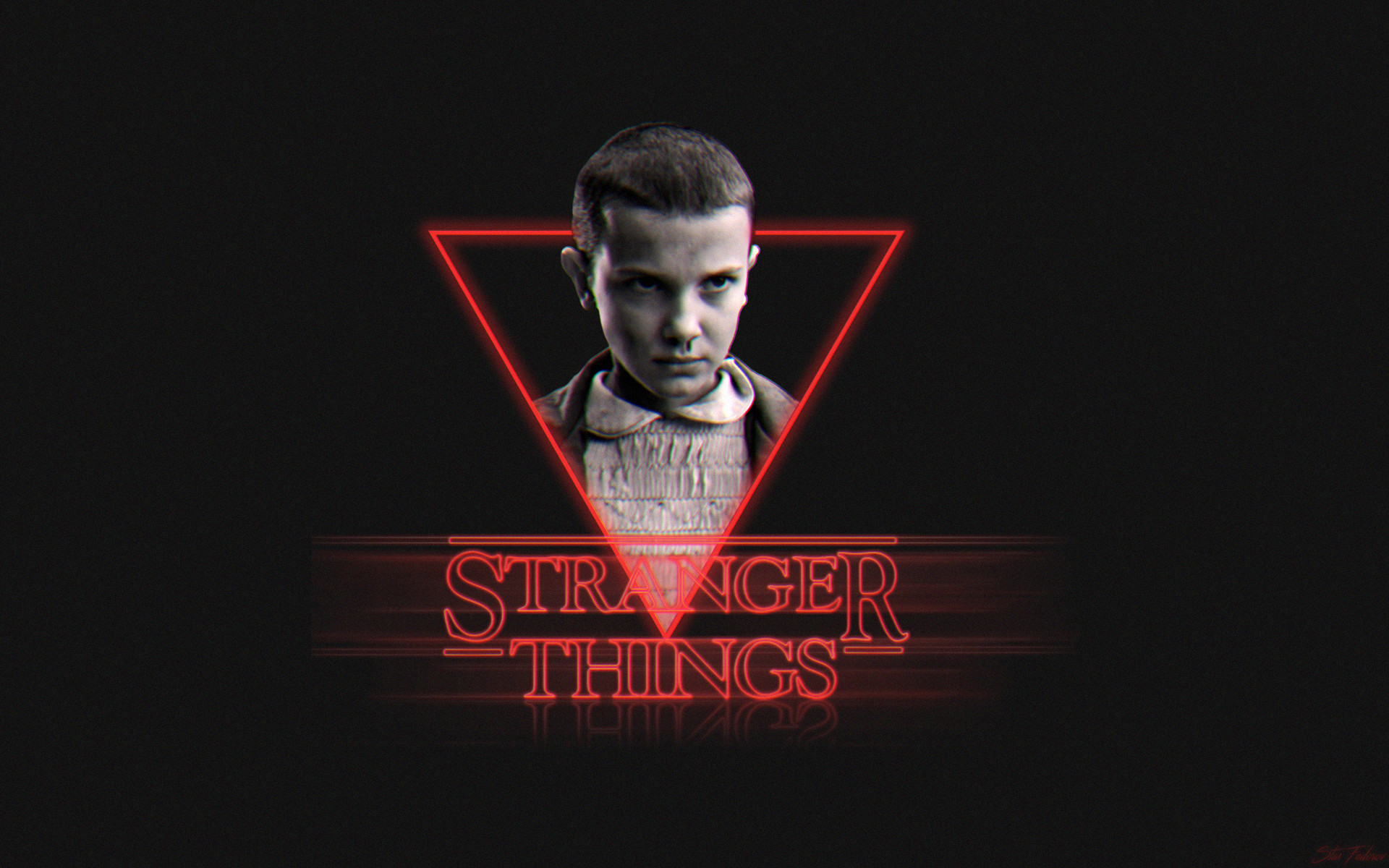 Stranger Things Eleven Neon Poster Wallpapers