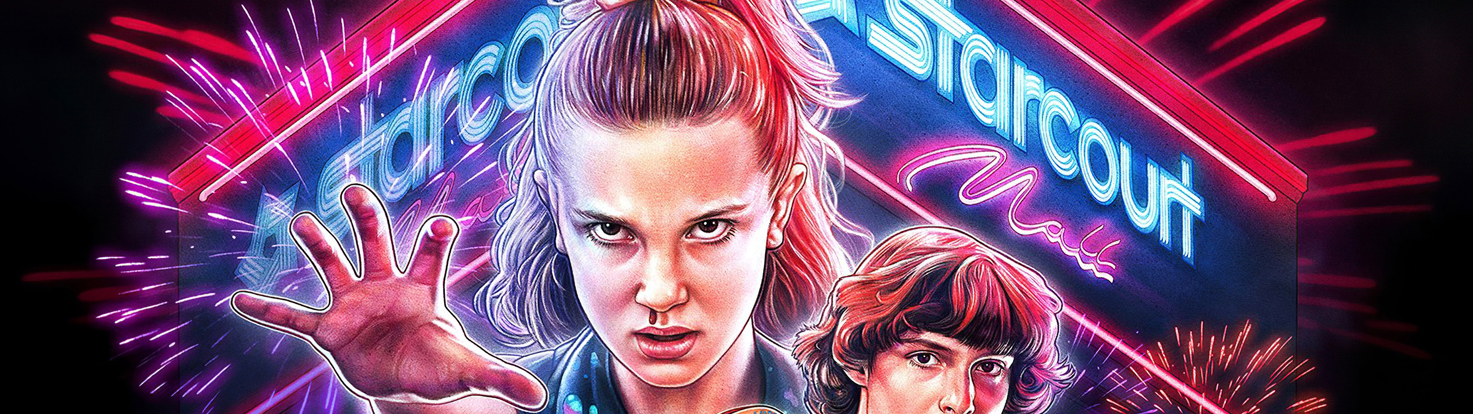 Stranger Things Eleven Neon Poster Wallpapers