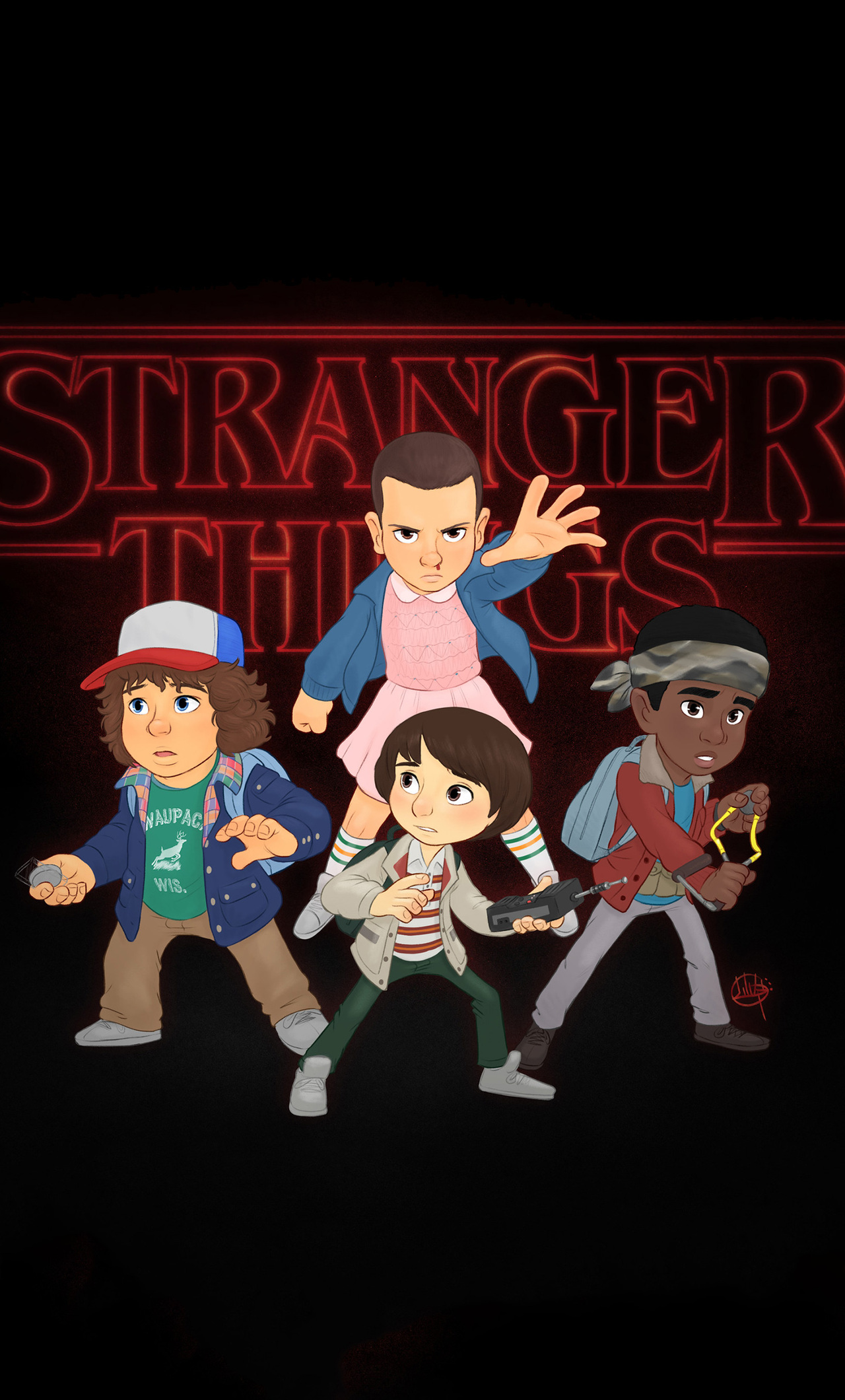 Stranger Things Neon Art Wallpapers