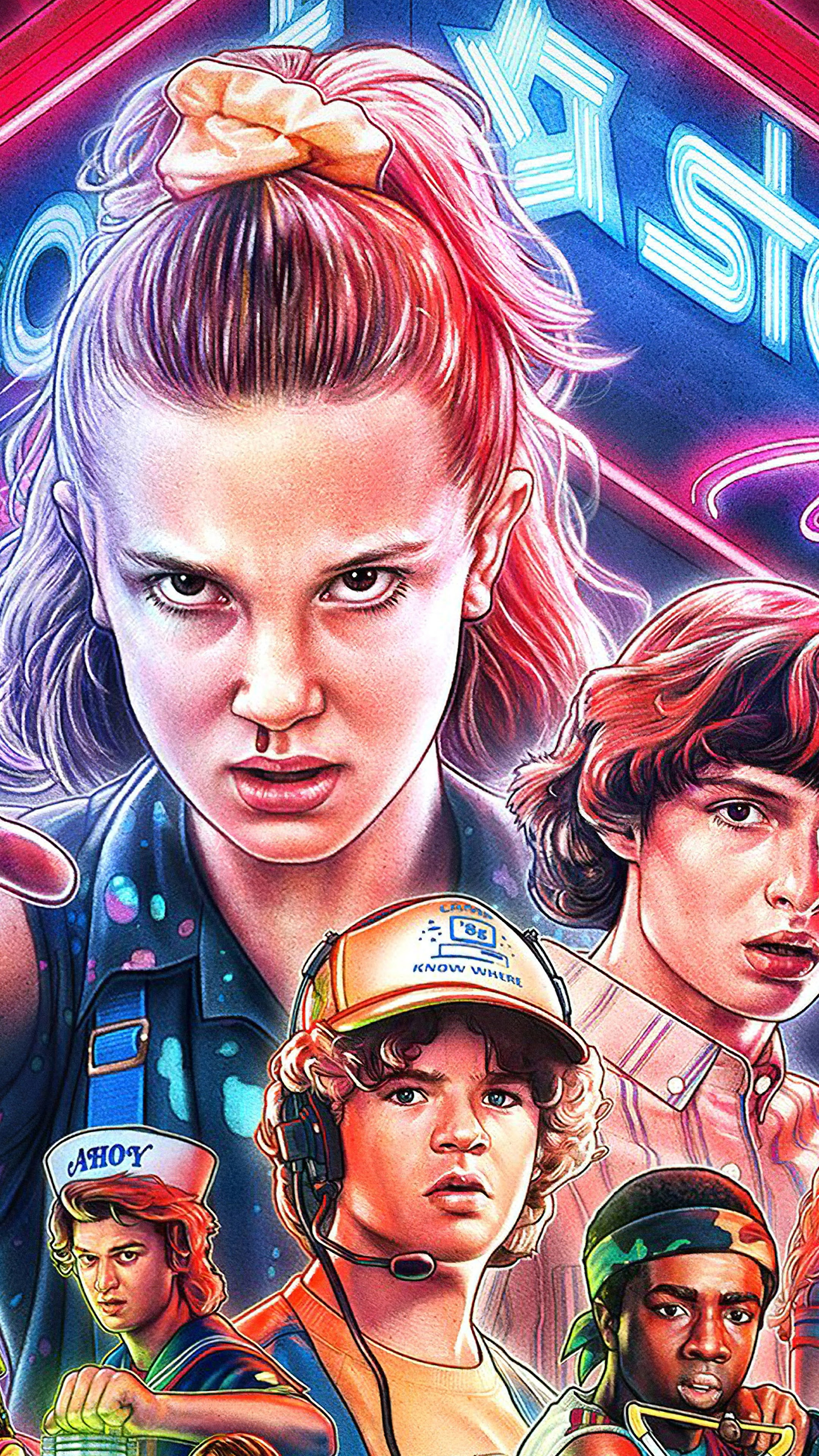 Stranger Things Neon Art Wallpapers