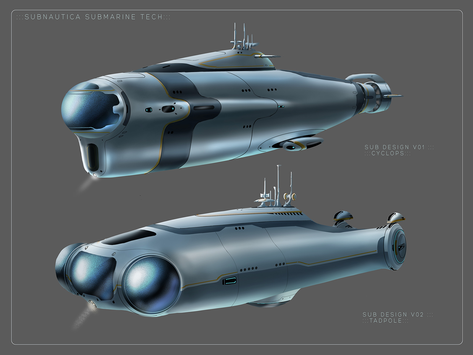 Subnautica Submarine Concept Art Wallpapers