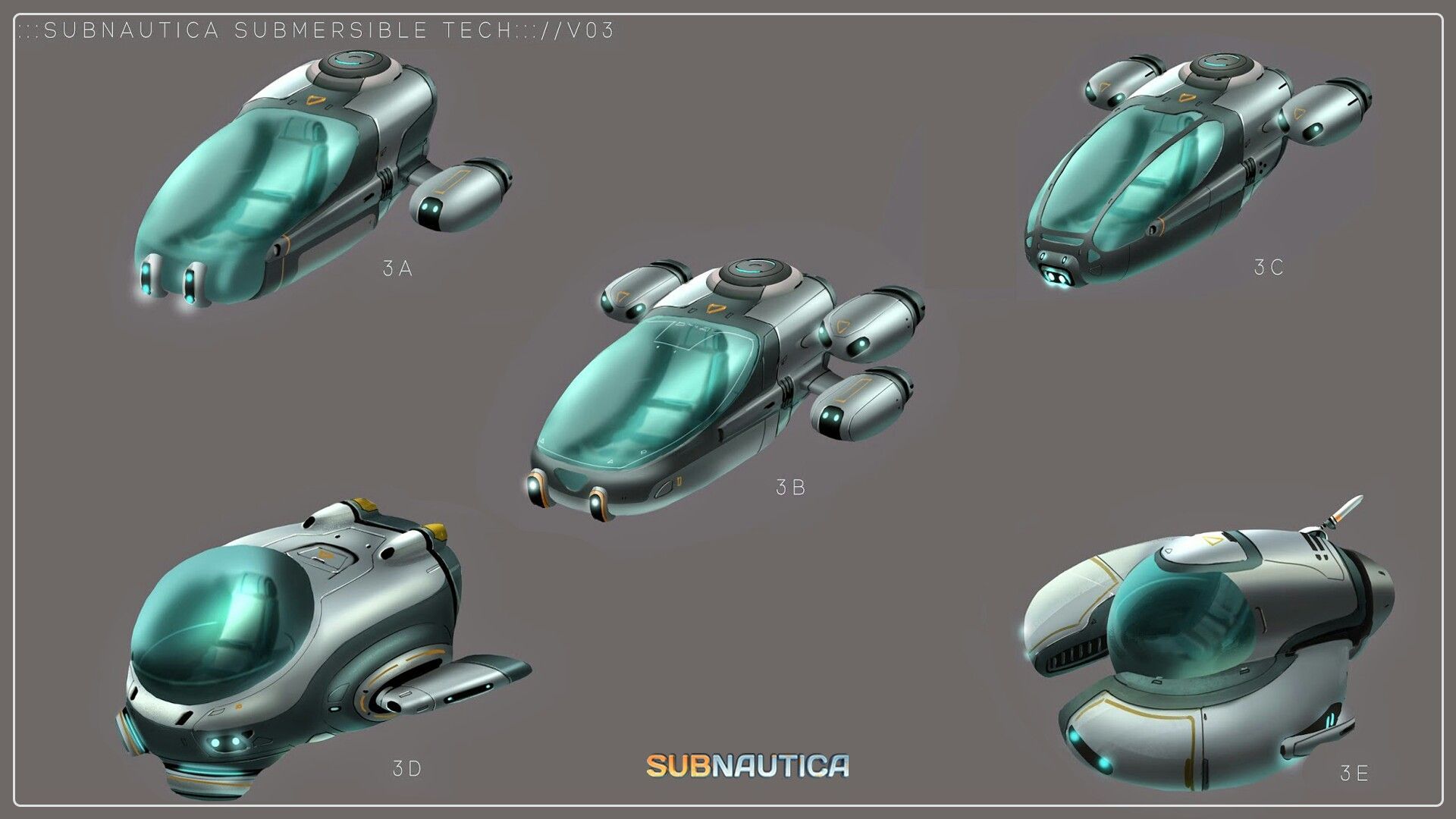 Subnautica Submarine Concept Art Wallpapers