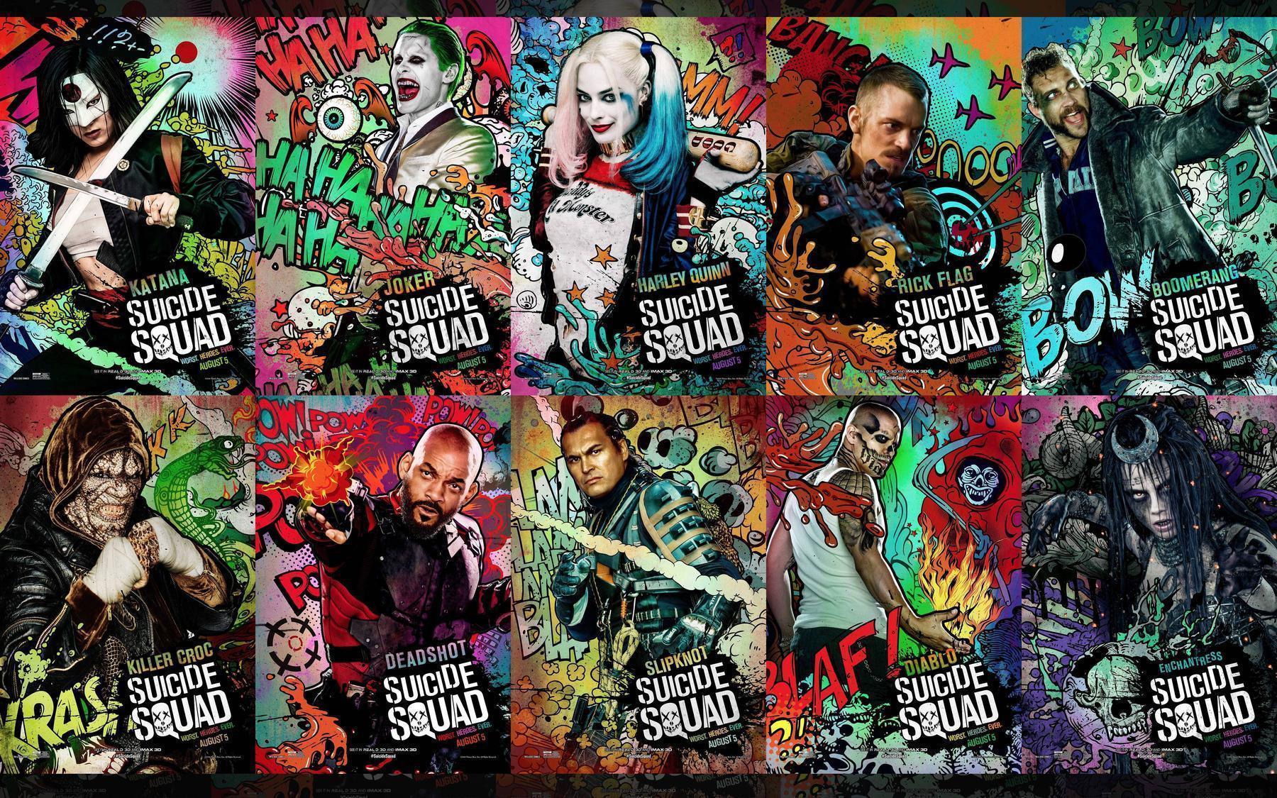 Suicide Squad Logos Wallpapers