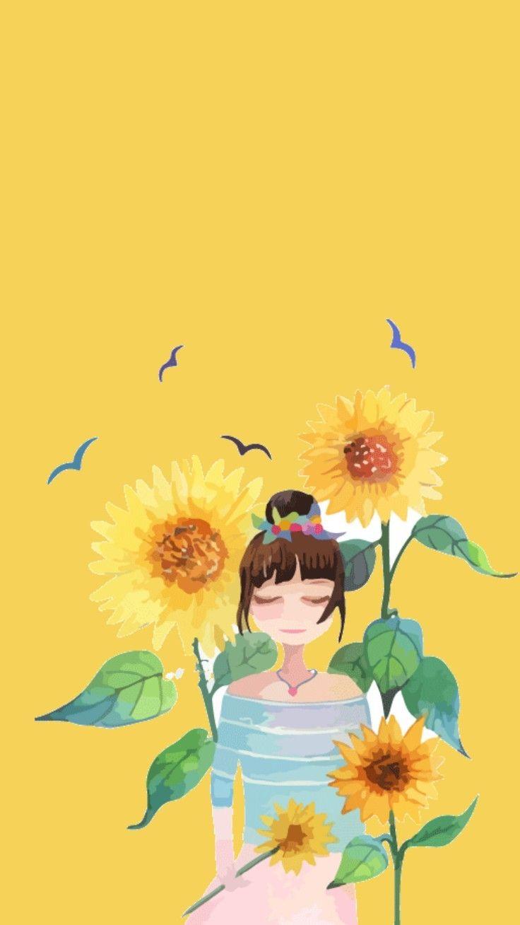 Sunflower Girl Wallpapers