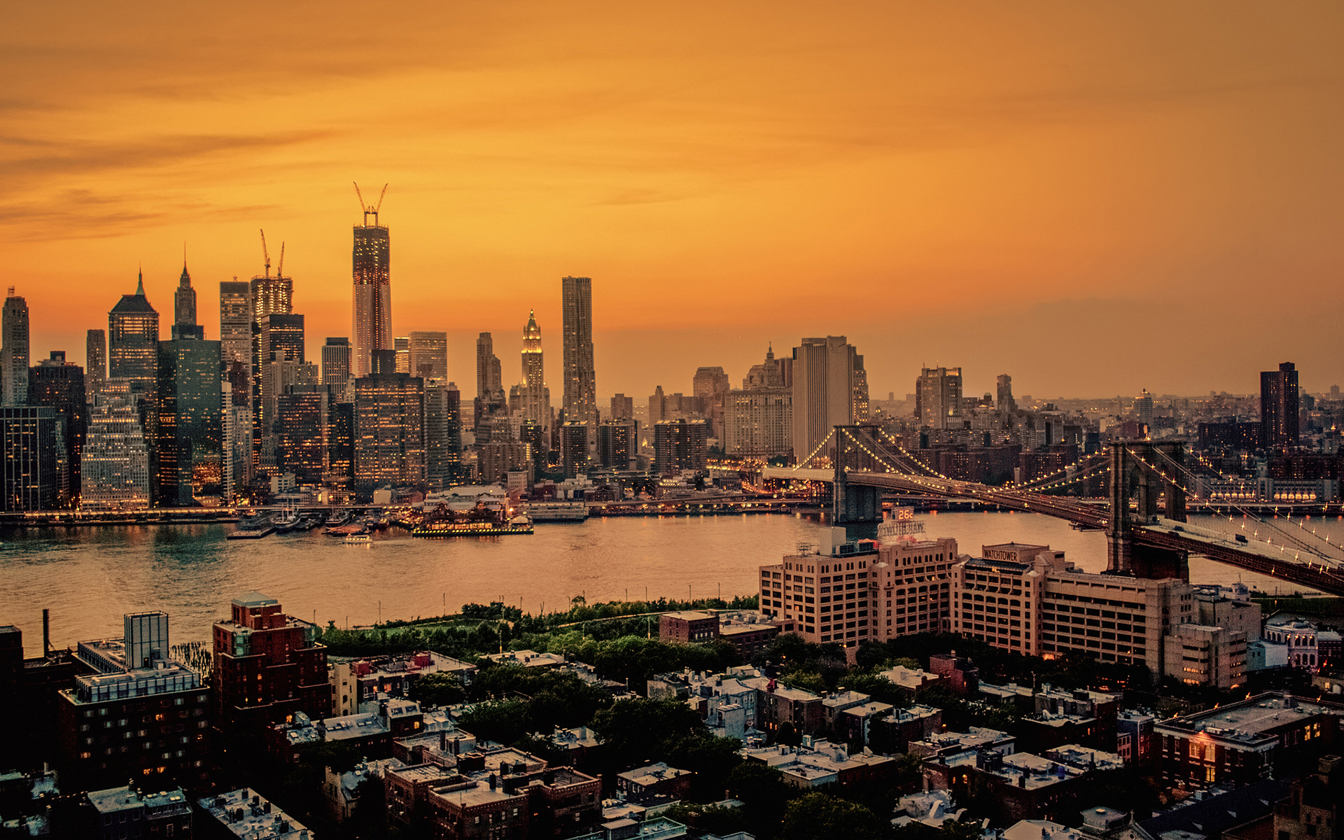 Sunrise Over Lower Manhattan Wallpapers