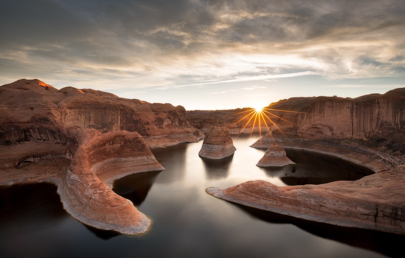 Sunrise Reflection On Lake Wallpapers