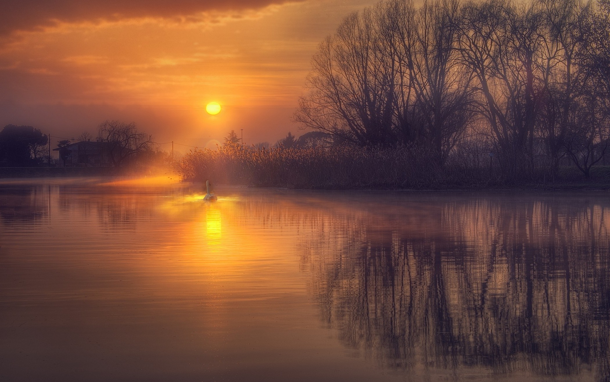 Sunrise Reflection On Lake Wallpapers