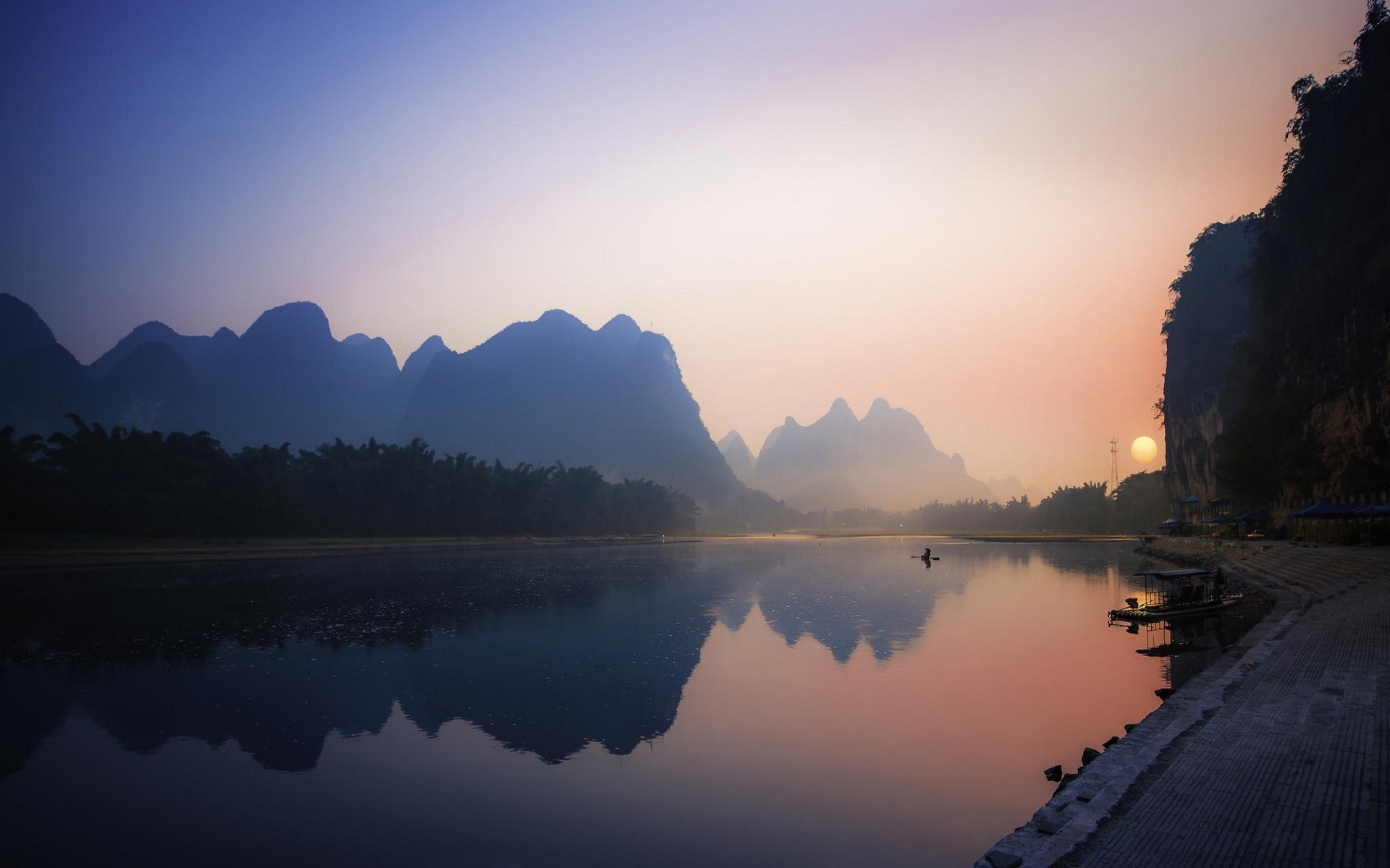 Sunrise Reflection On River Wallpapers