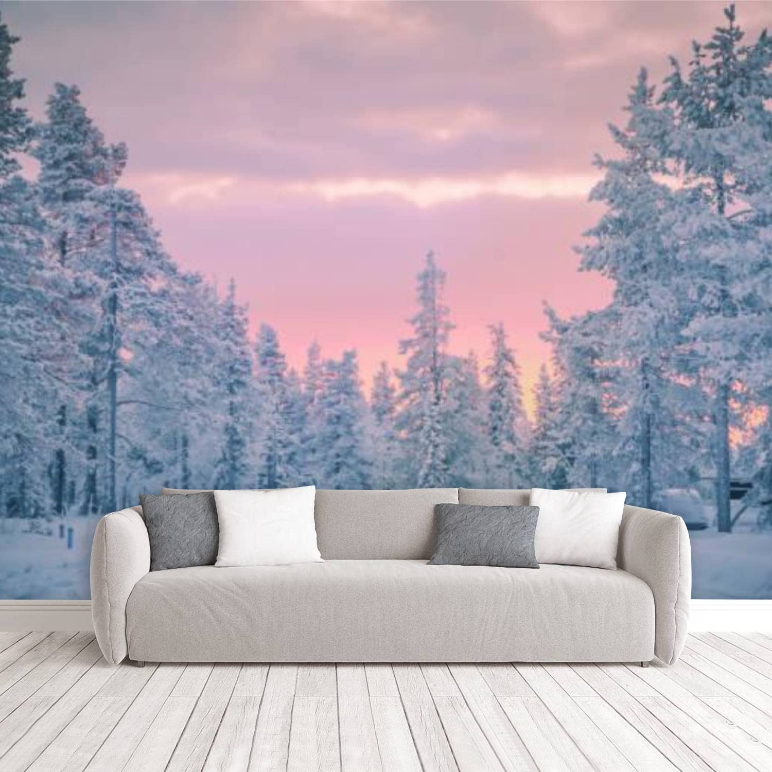 Sunrise Winter Forest Art Wallpapers