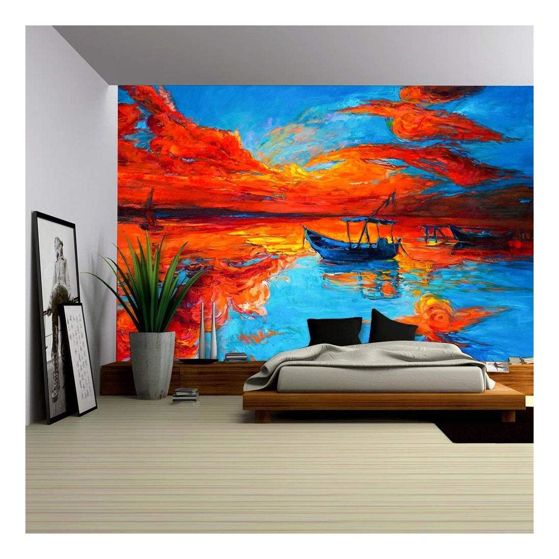Sunset - Oil On Canvas Wallpapers