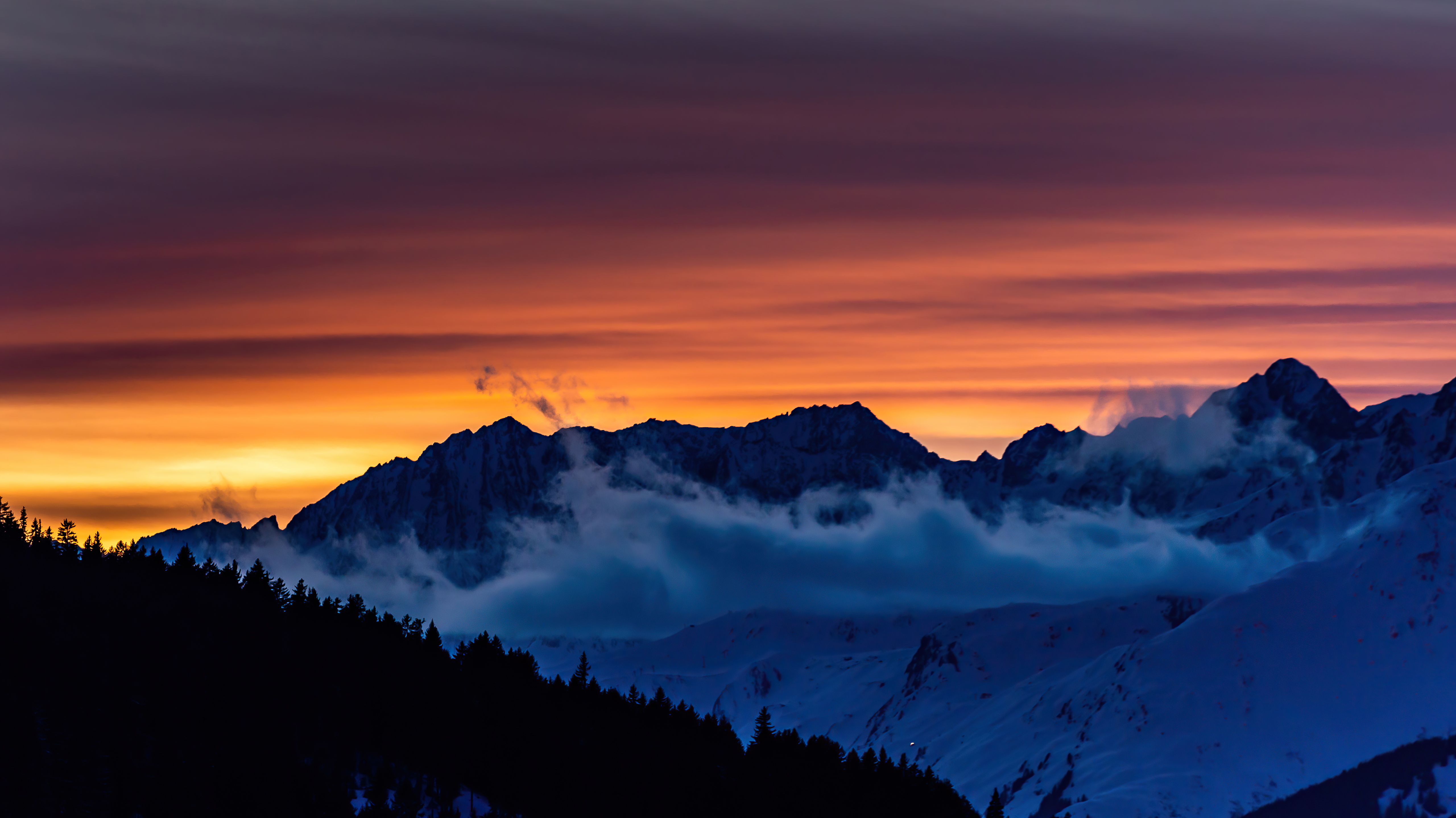Sunset 4K Mountain Photography 2021 Wallpapers