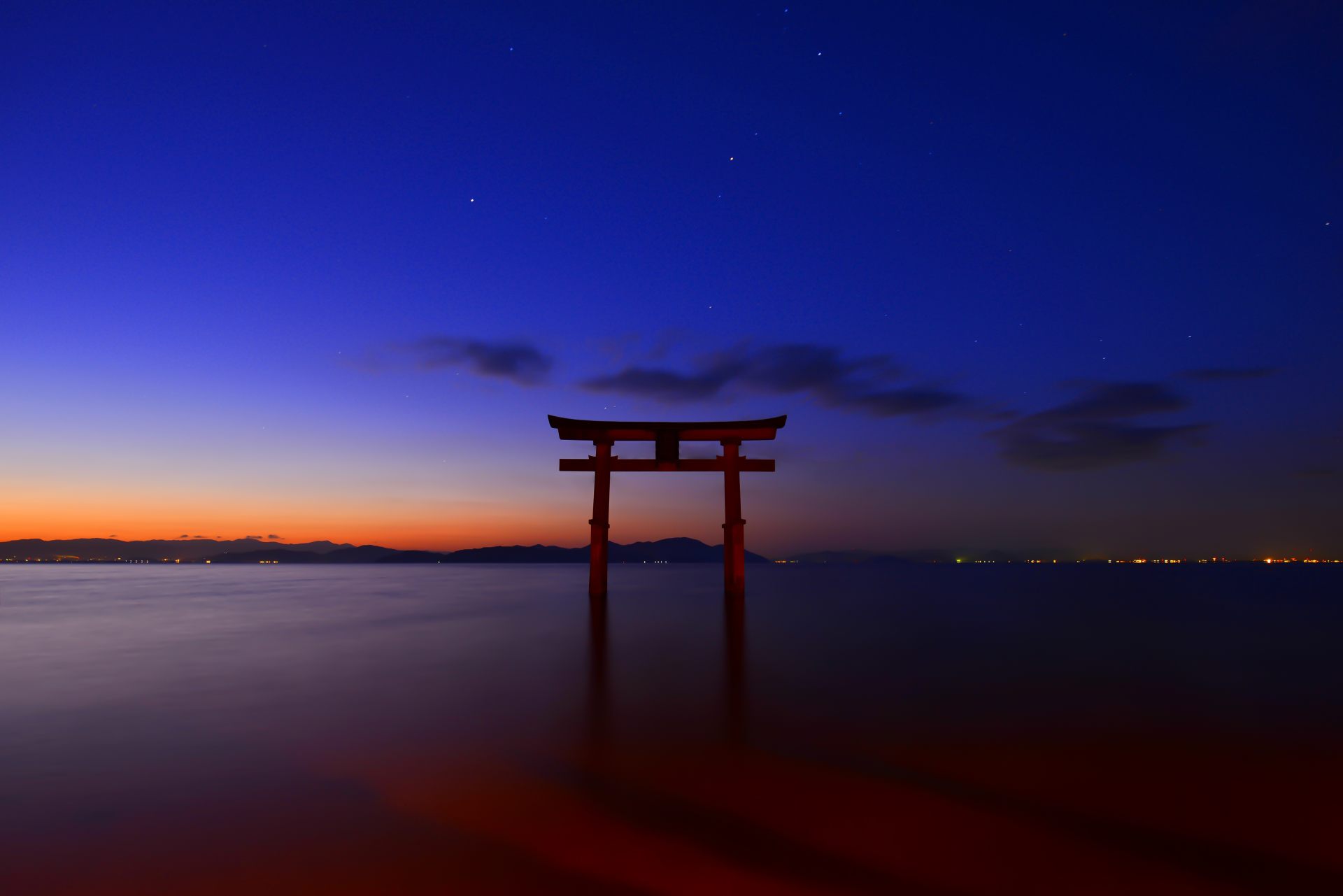 Sunset Art And Walking Under Torii Wallpapers