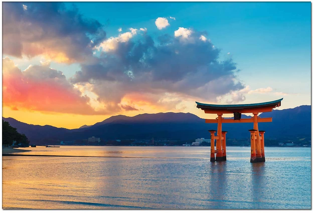 Sunset Art And Walking Under Torii Wallpapers