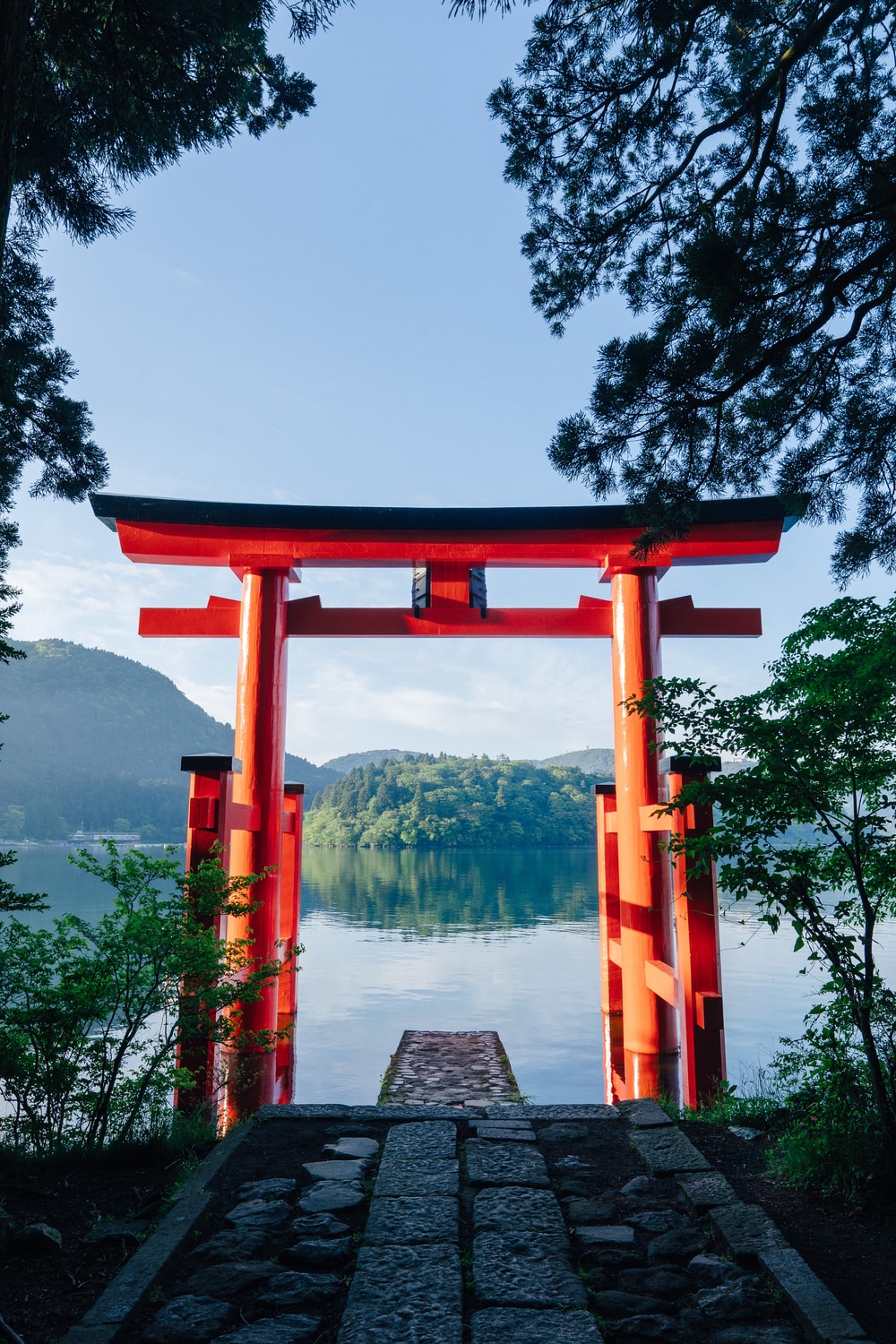 Sunset Art And Walking Under Torii Wallpapers