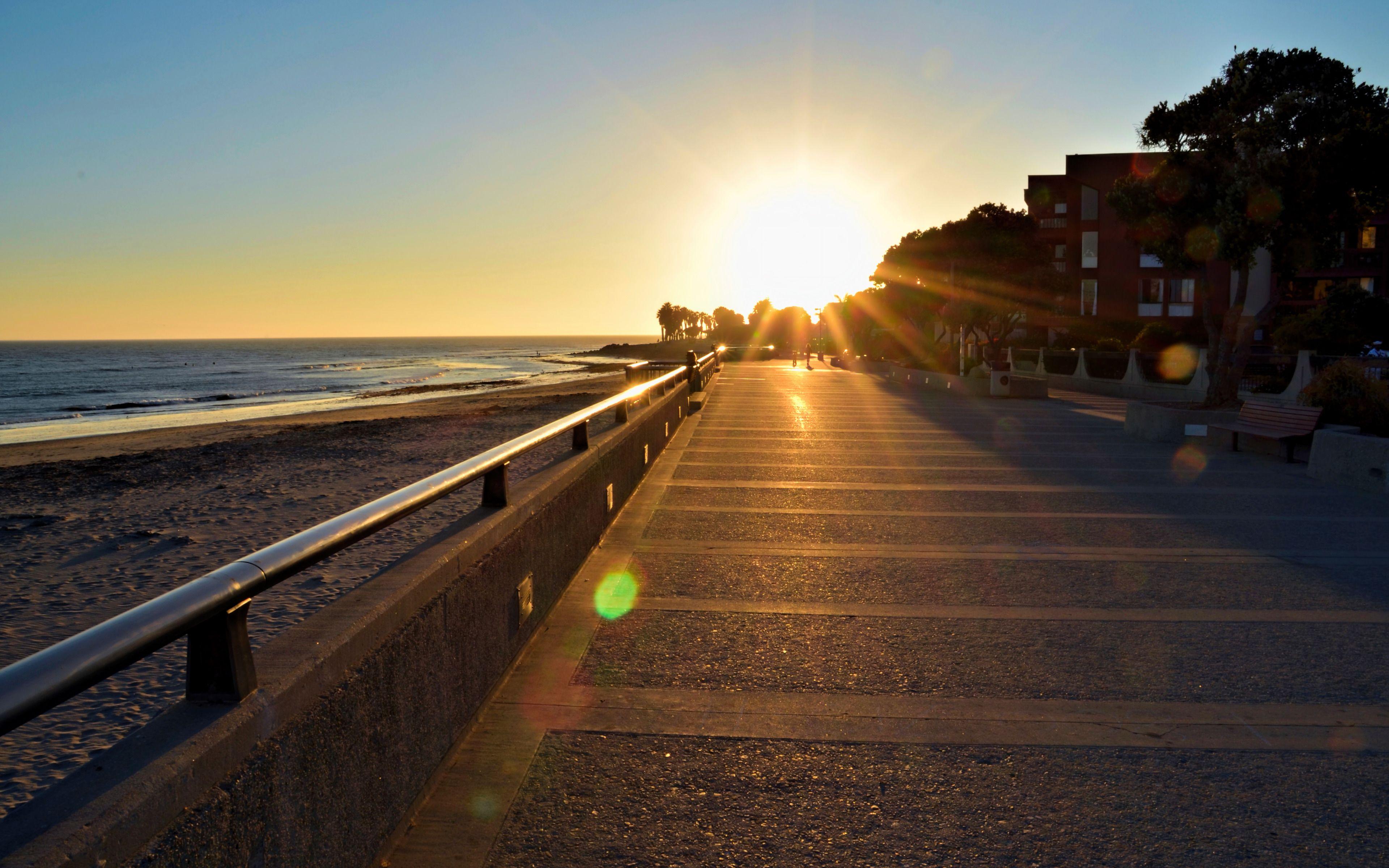 Sunset Boardwalk Wallpapers