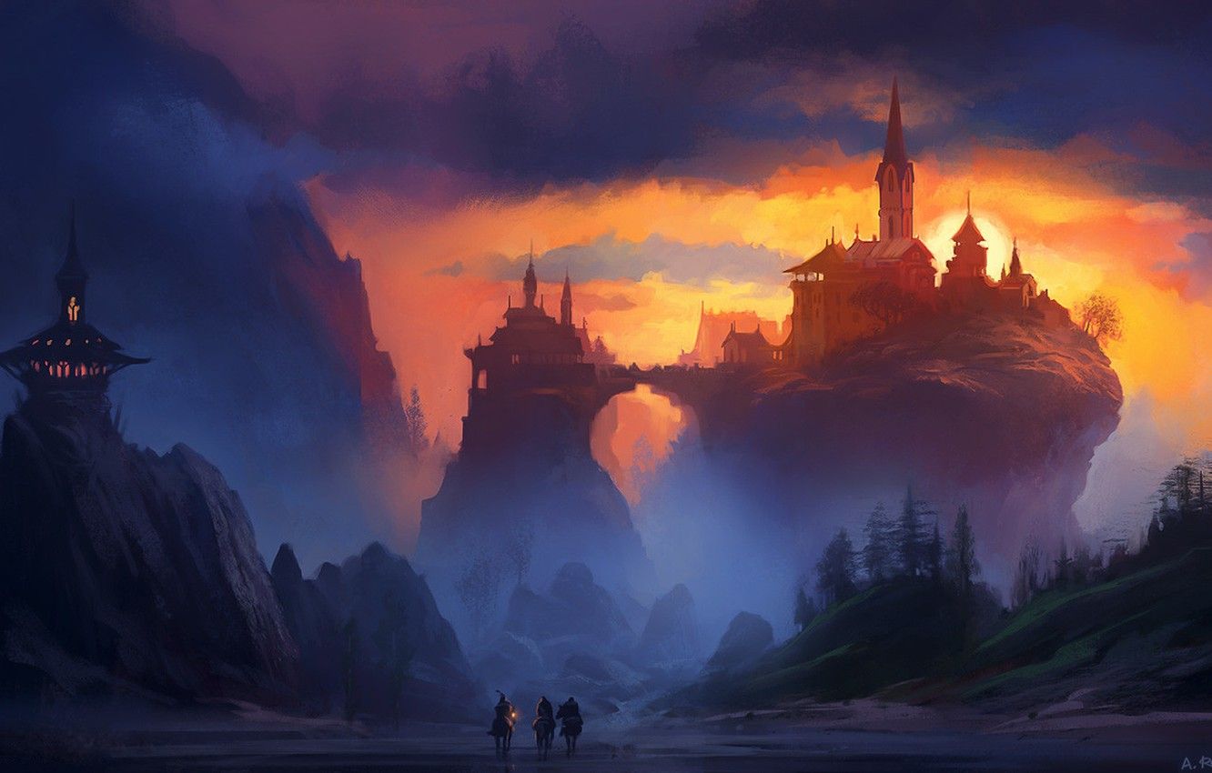 Sunset Castle Wallpapers