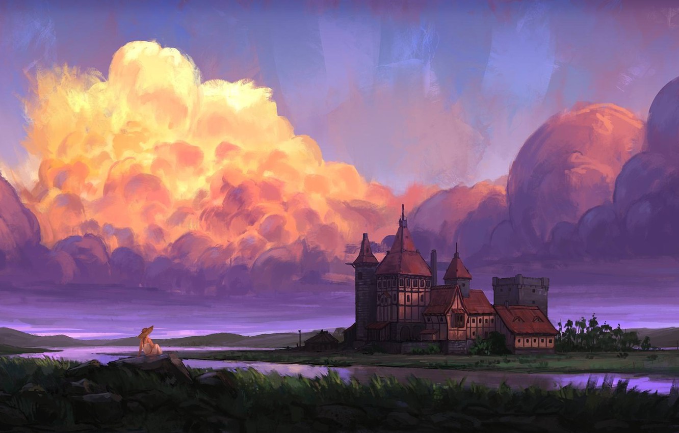 Sunset Castle Wallpapers