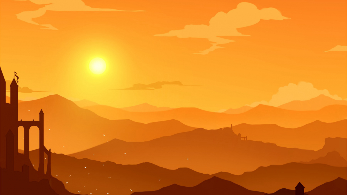 Sunset Castle Wallpapers