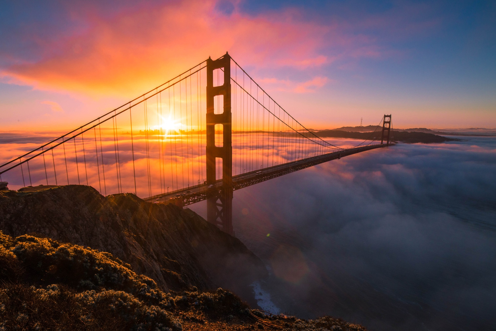 Sunset Golden Gate Bridge Wallpapers