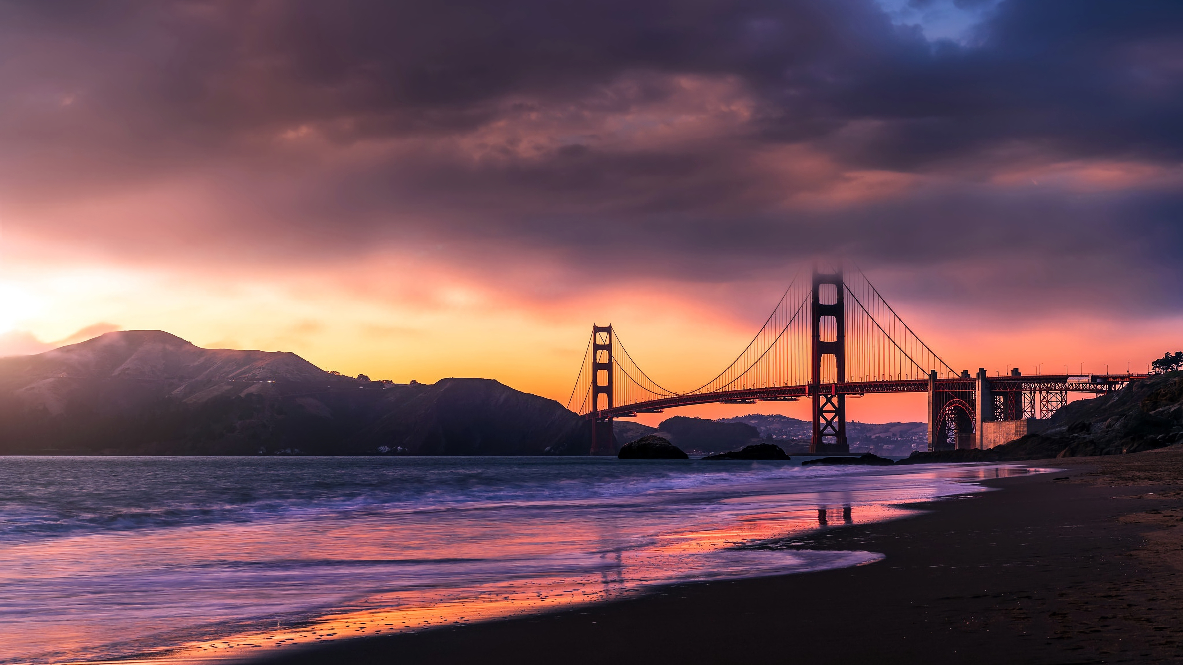 Sunset Golden Gate Bridge Wallpapers