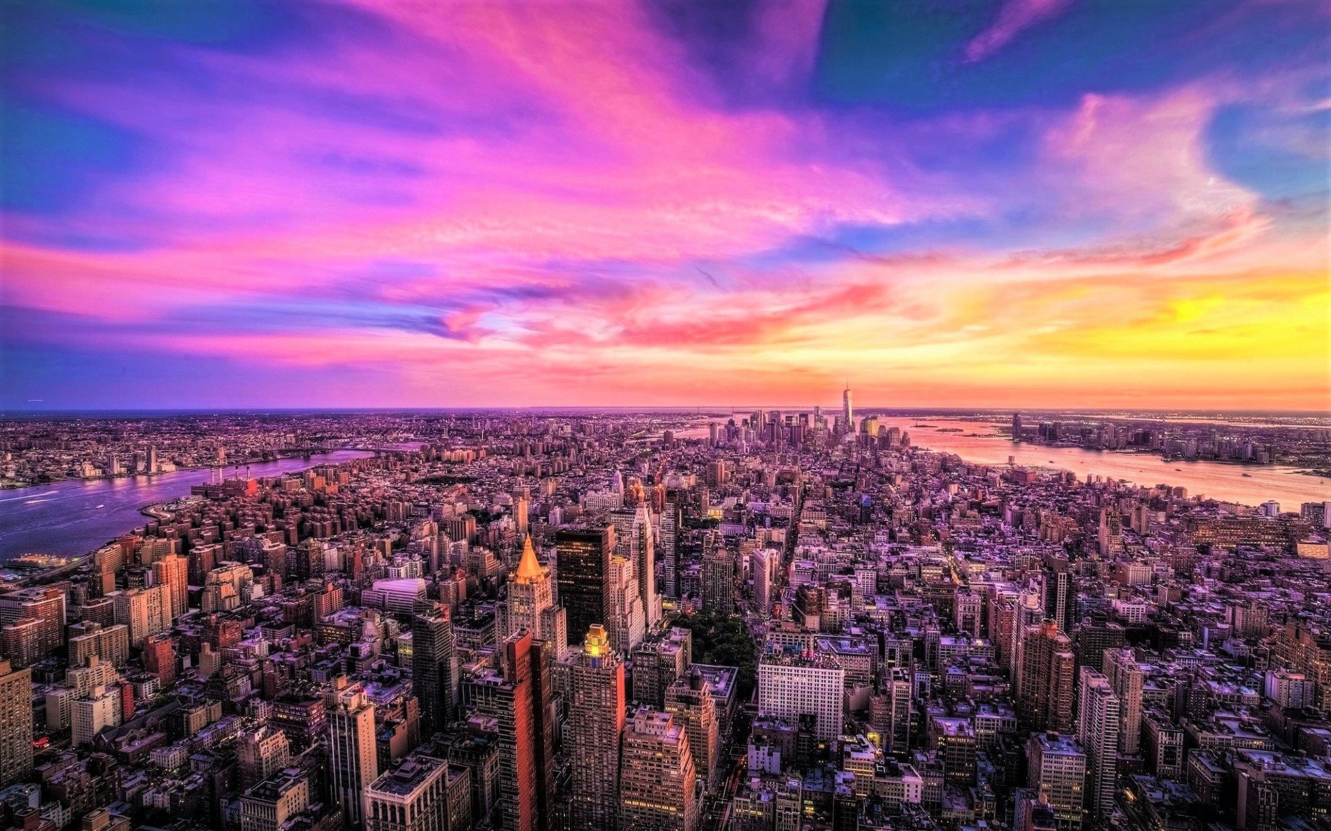 Sunset In Manhattan Wallpapers