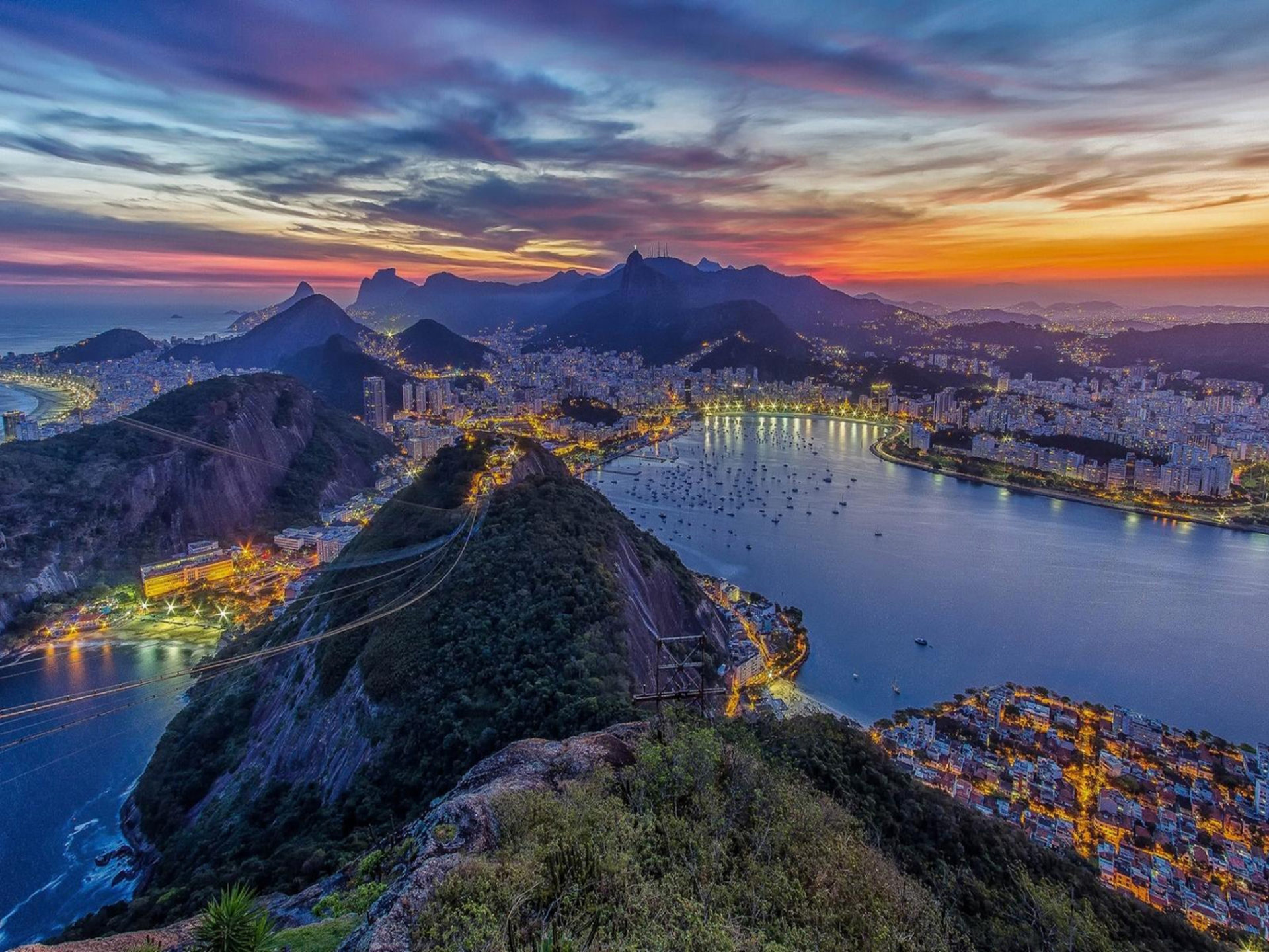 Sunset In Rio De Janeiro 5K Wallpapers