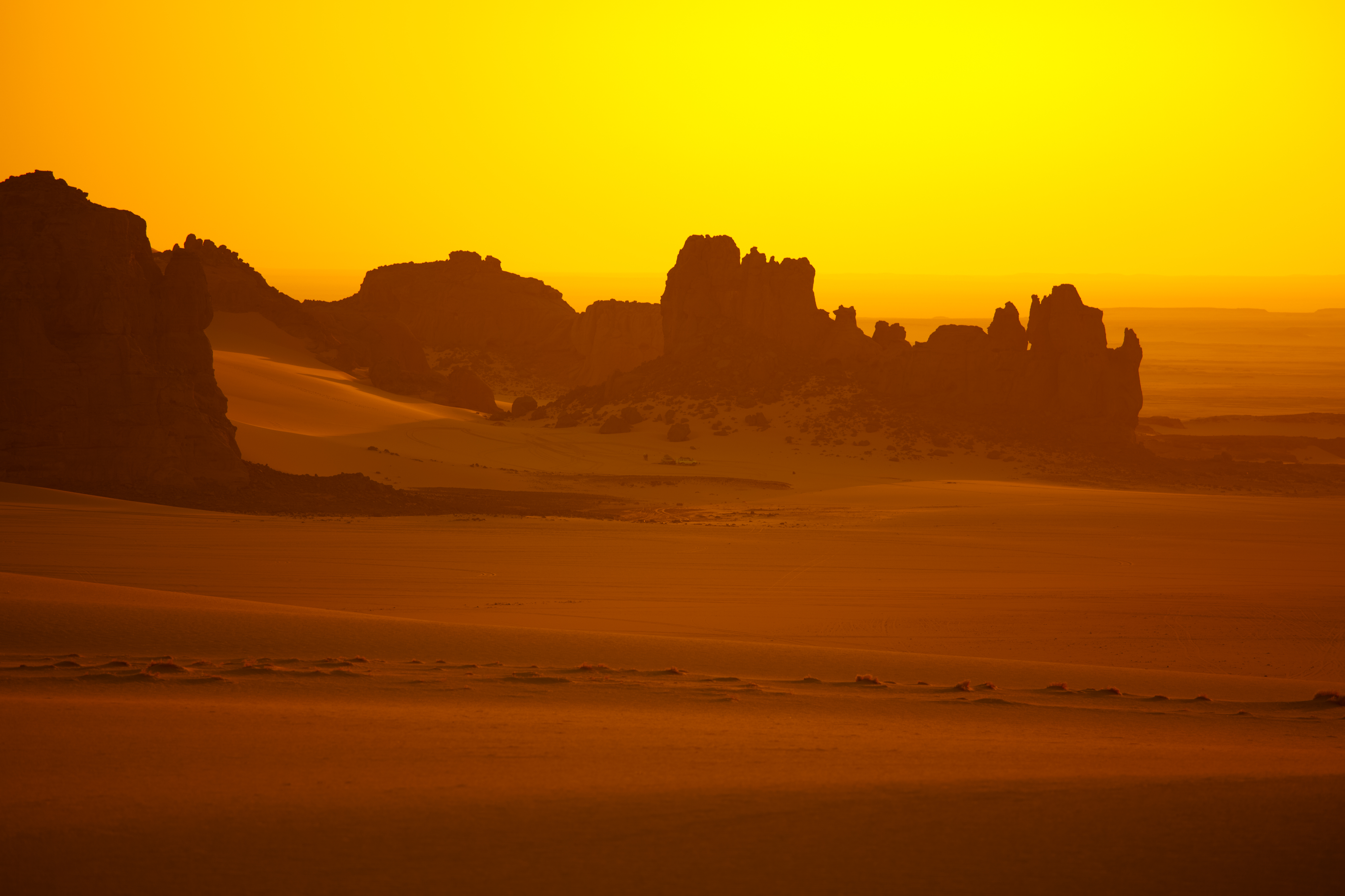 Sunset In Tassili Algeria Wallpapers