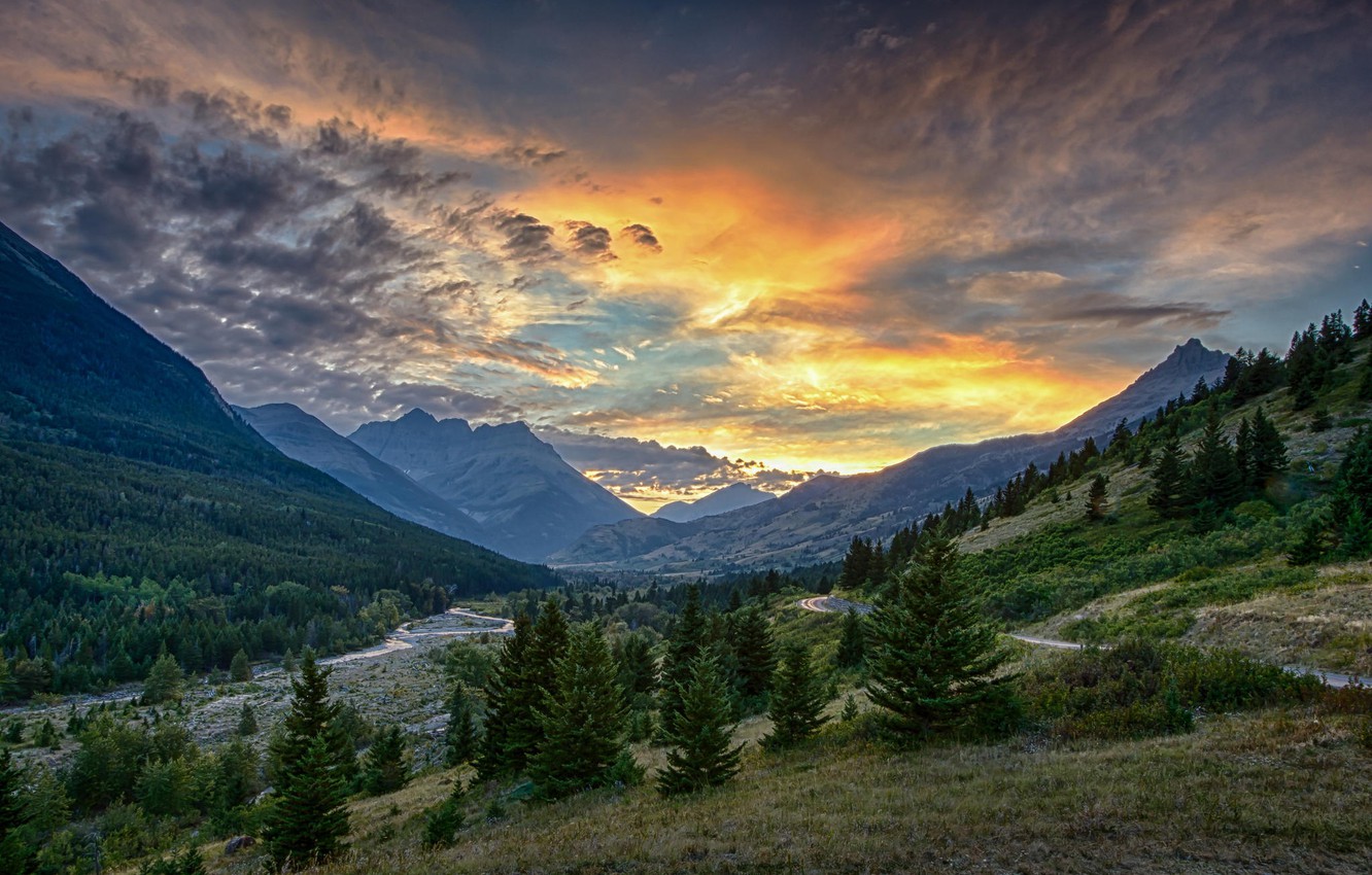 Sunset In Valley Wallpapers