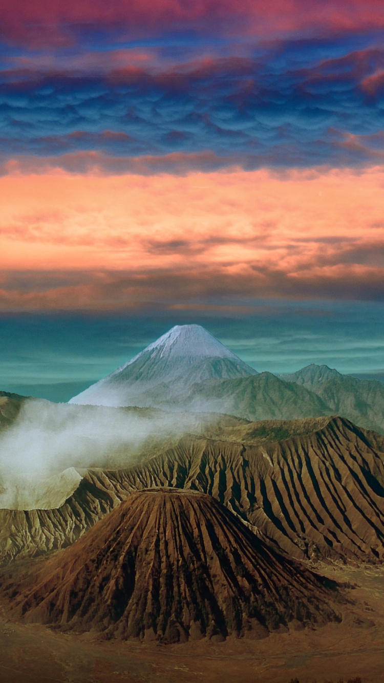 Sunset In Volcano Desert Wallpapers