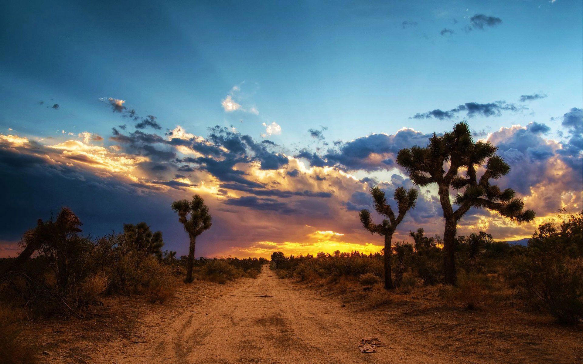 Sunset In Volcano Desert Wallpapers