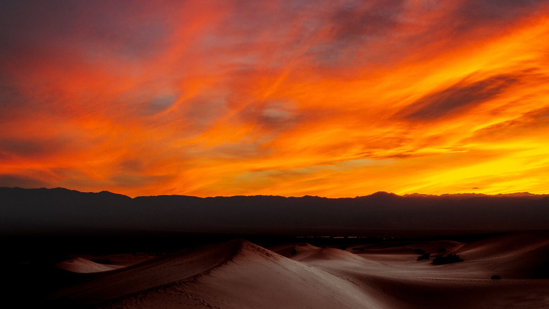 Sunset In Volcano Desert Wallpapers