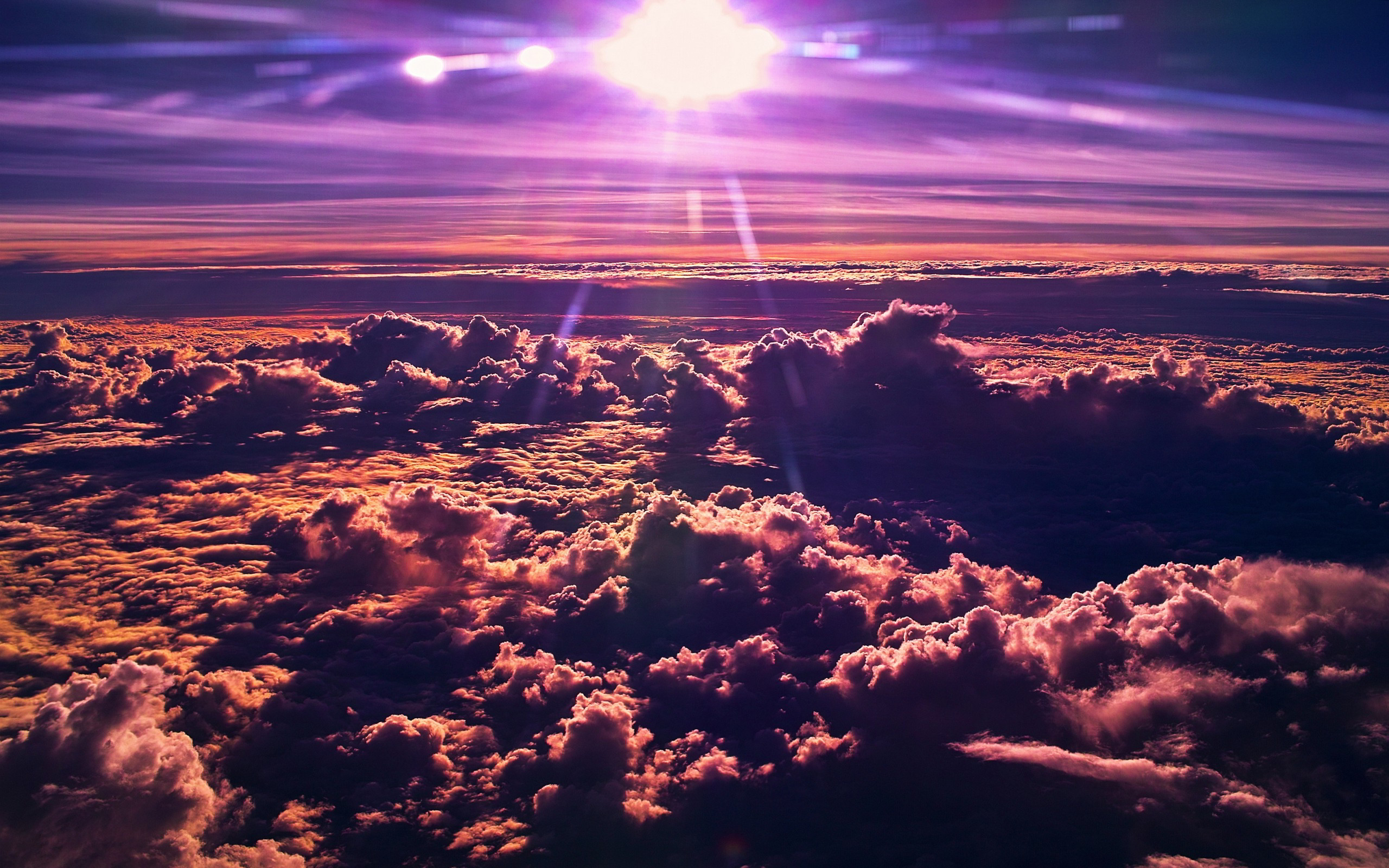 Sunset Purple Clouds Wallpapers