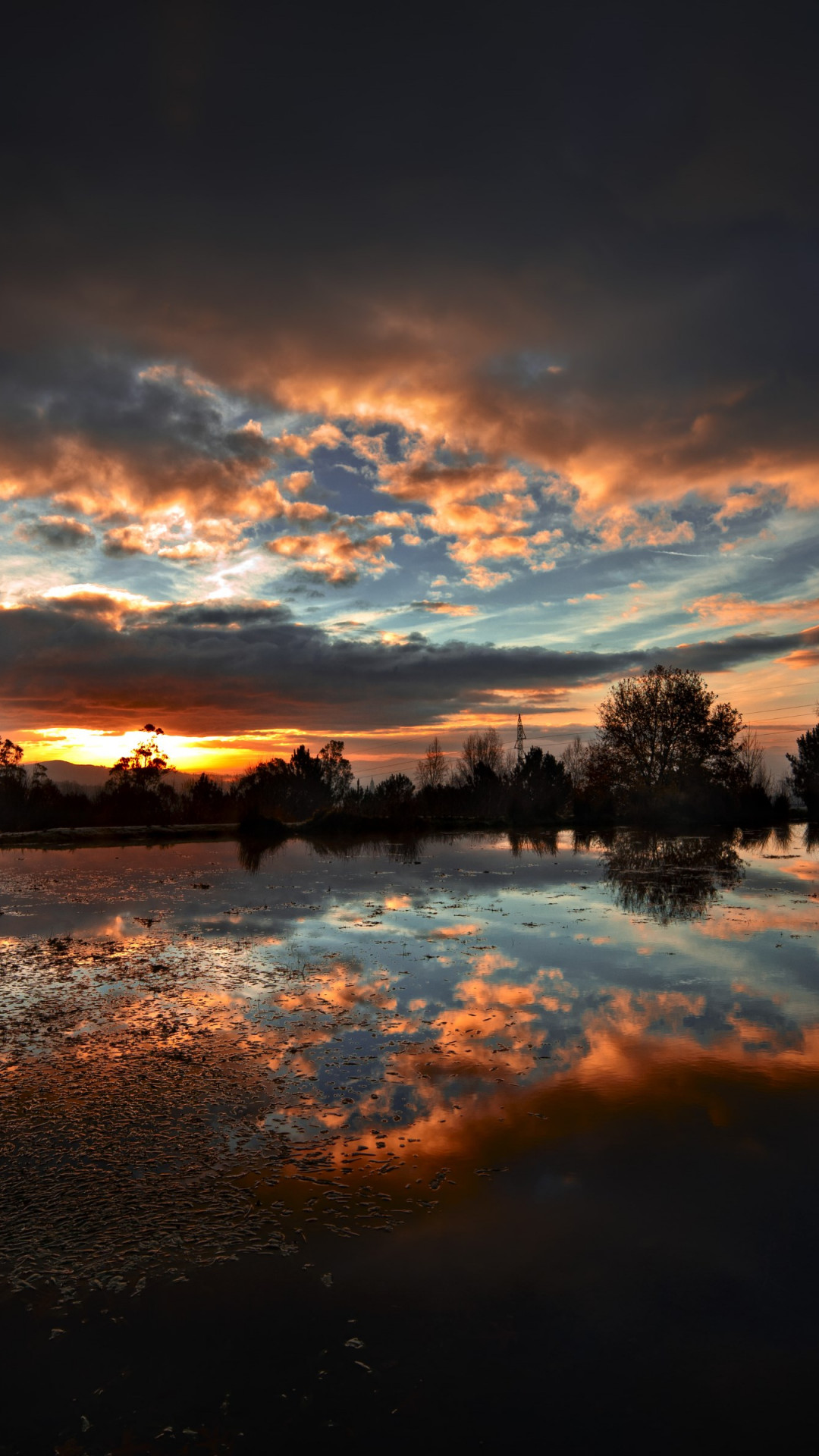 Sunset Reflection In Lake Wallpapers