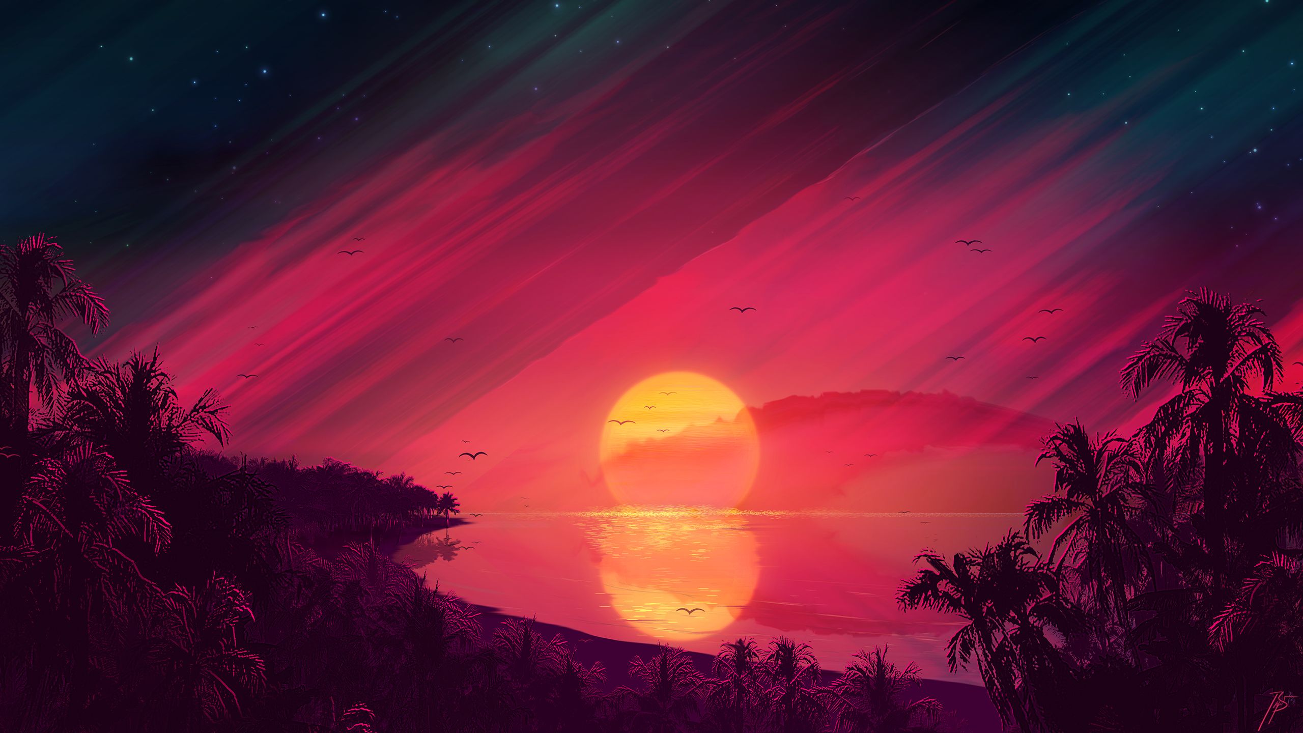 Sunset Retrowave Synthwave Wallpapers