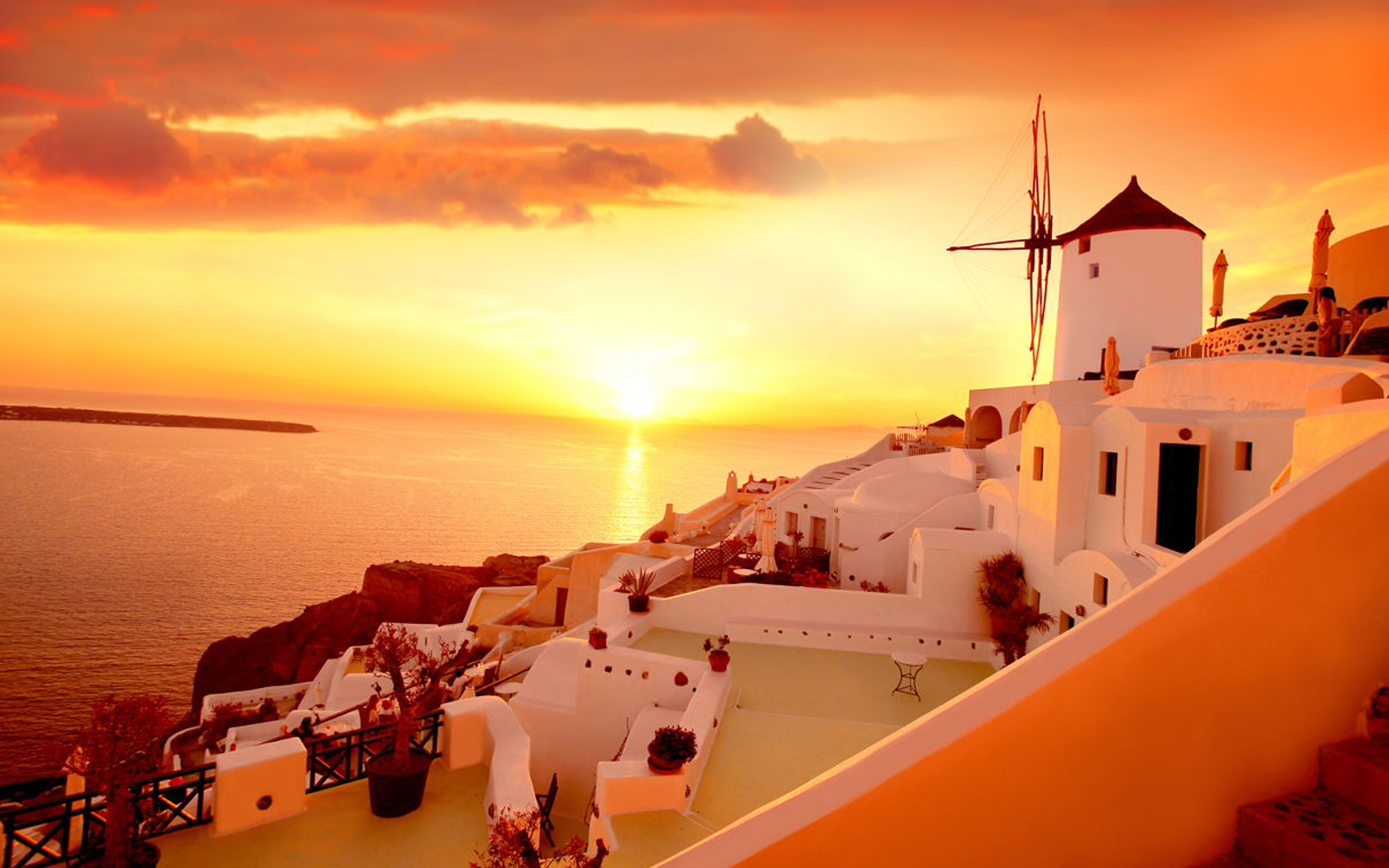 Sunset Santorini Wallpapers