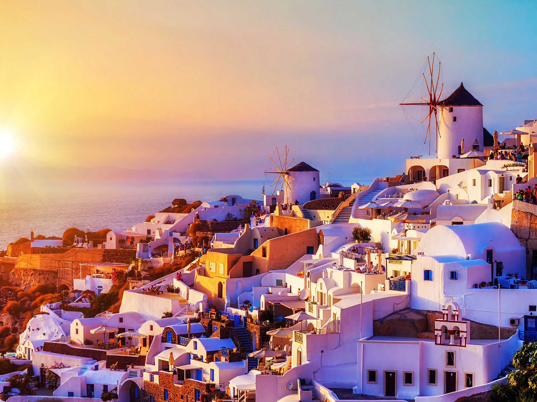 Sunset Santorini Wallpapers