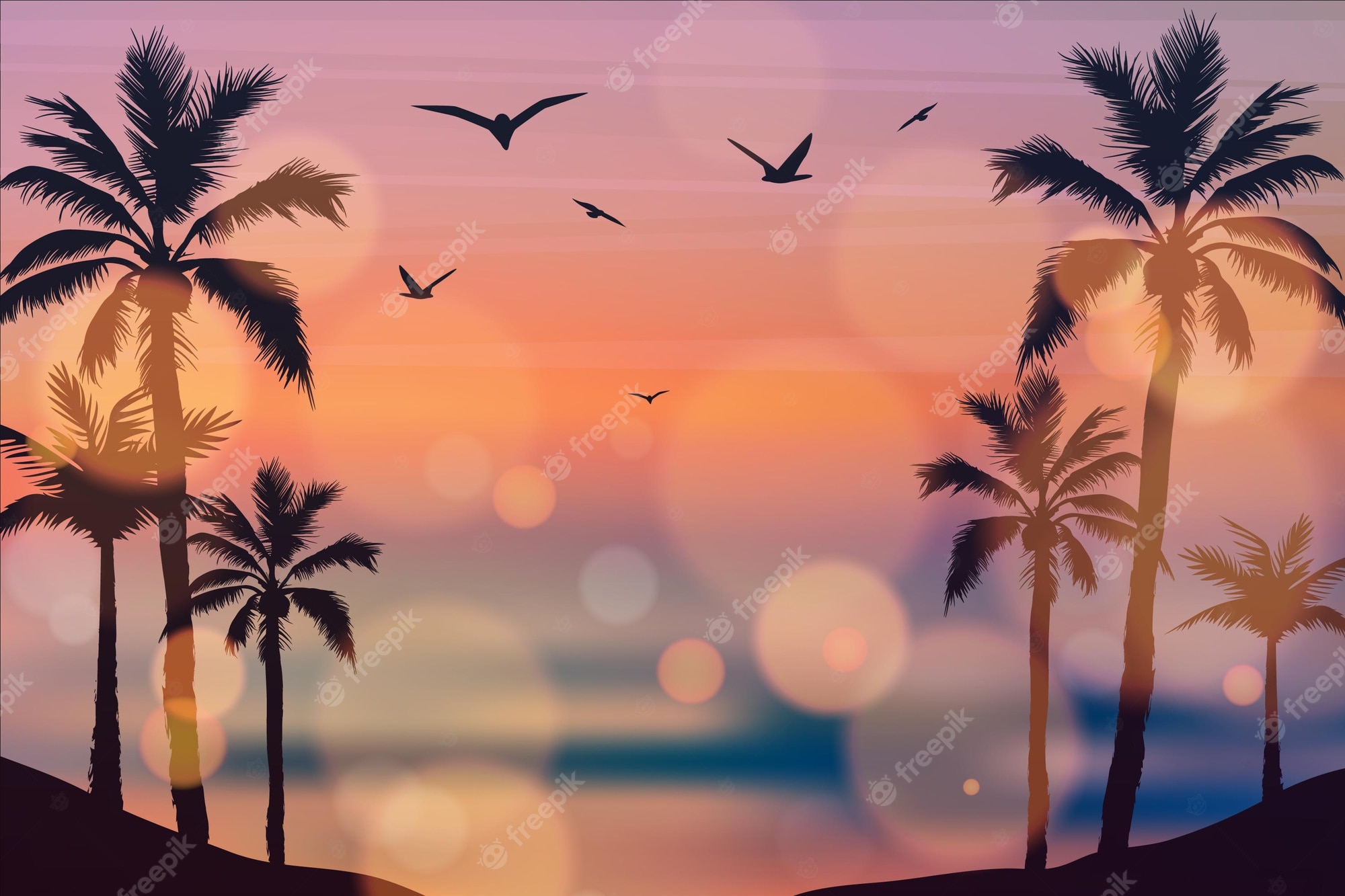 Sunset Scenery Minimal Wallpapers