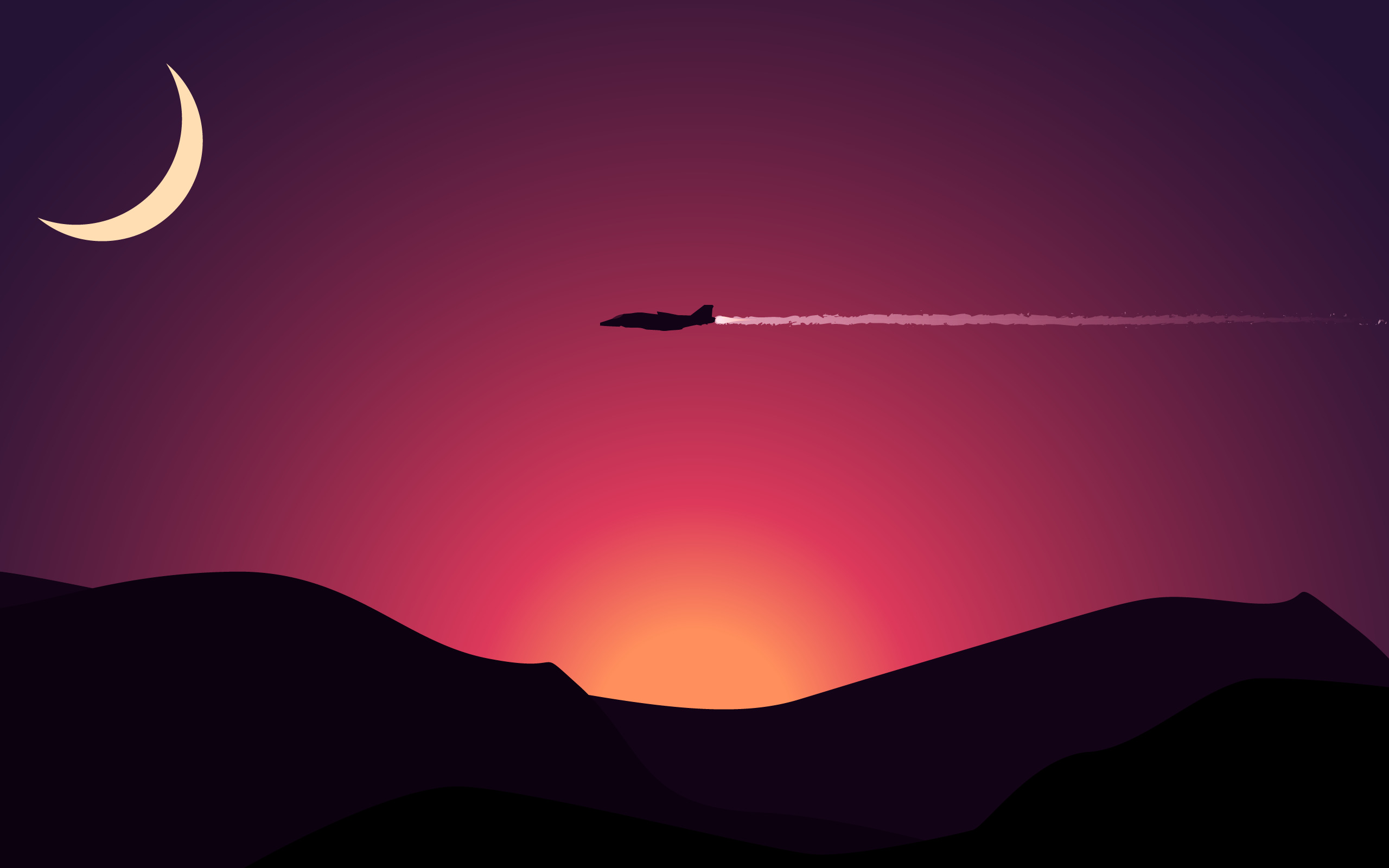 Sunset Scenery Minimal Wallpapers