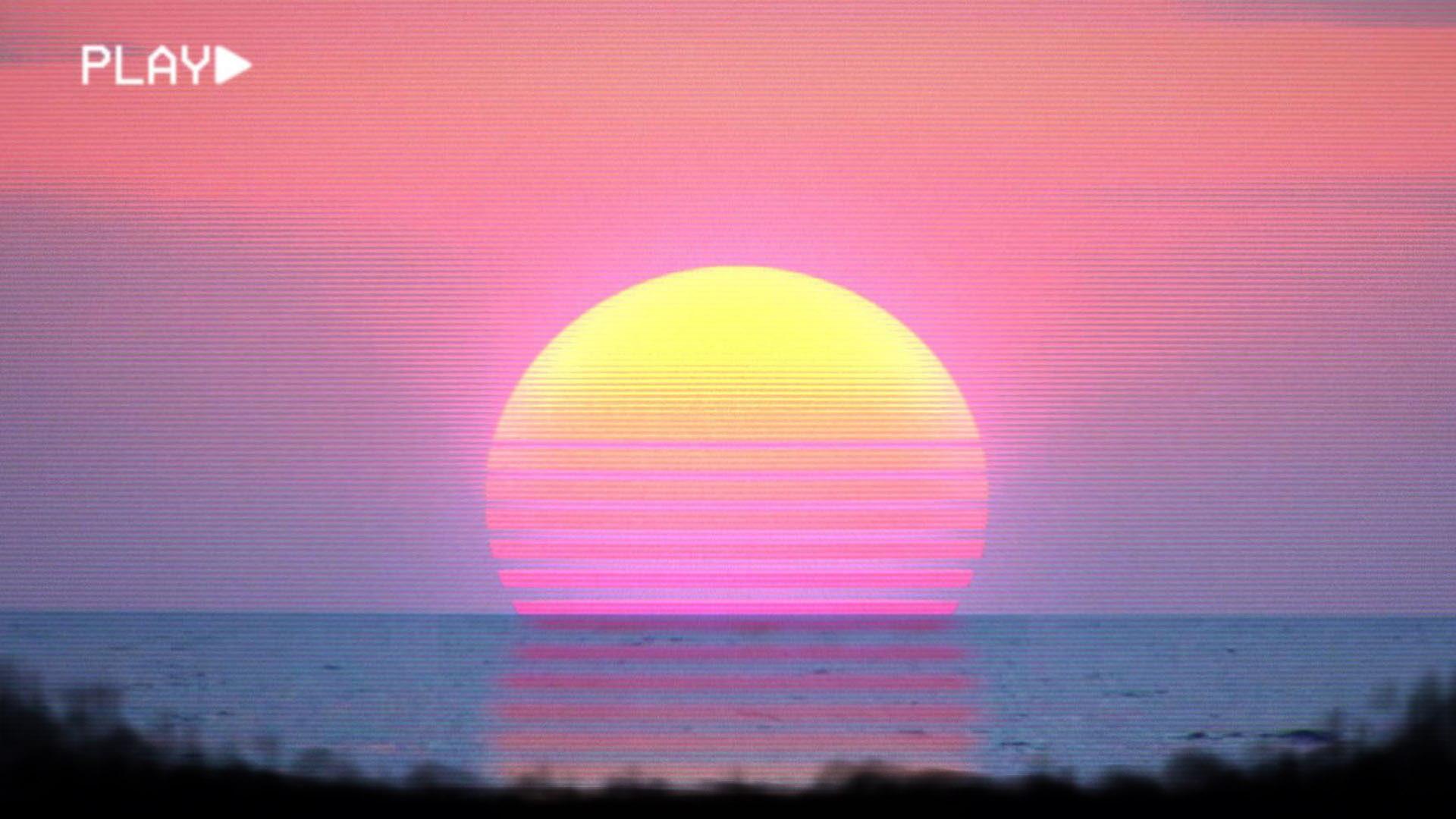 Sunset Sea Outrun Wallpapers