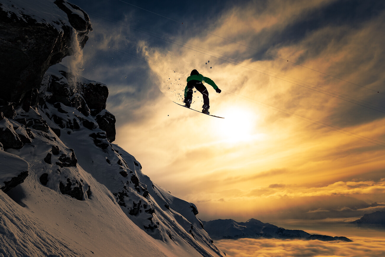 Sunset Snowboarding Wallpapers