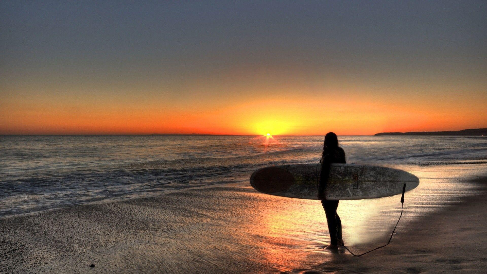 Sunset Surfing Wallpapers